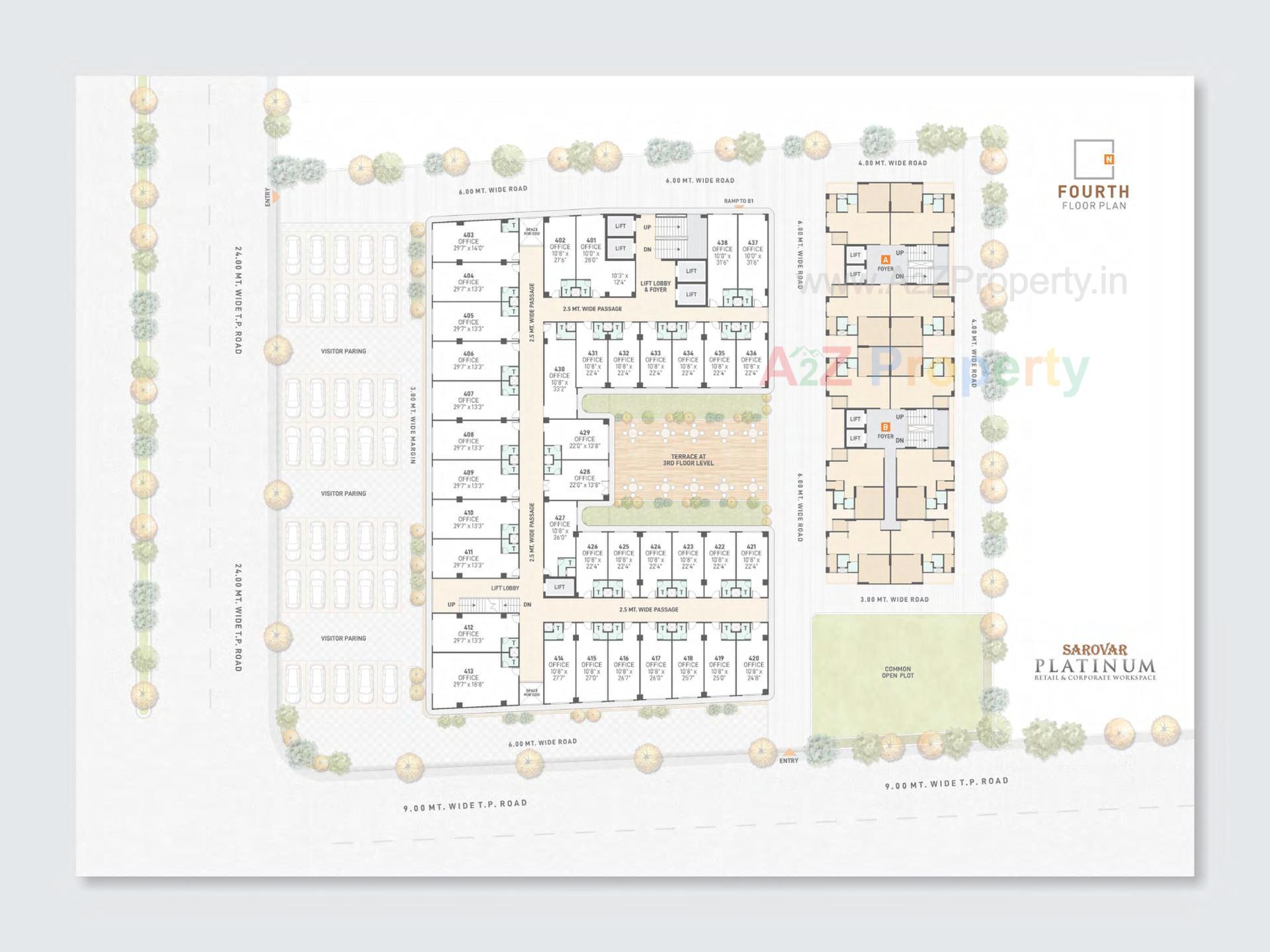 Layout of real estate project Sarovar Platinum located at Rajpur--hirpur, Ahmedabad, Gujarat