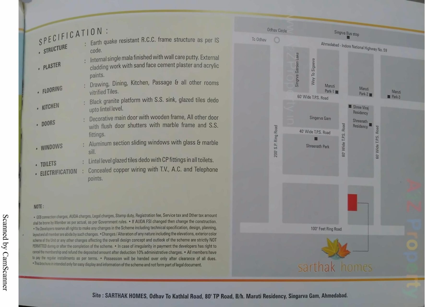  of real estate project Sarthak Homes located at Singrva, Ahmedabad, Gujarat