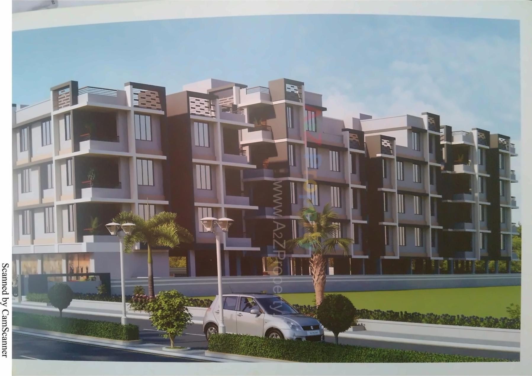 3D Elevation of real estate project Sarthak Homes located at Singrva, Ahmedabad, Gujarat