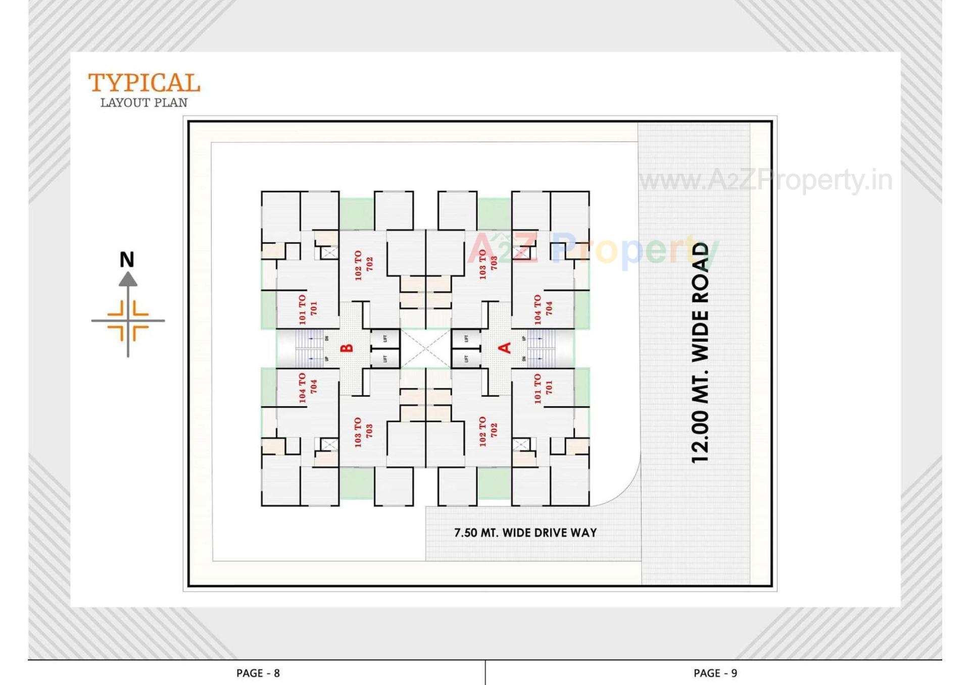 Layout of real estate project Sarthak Lake View located at Nikol, Ahmedabad, Gujarat