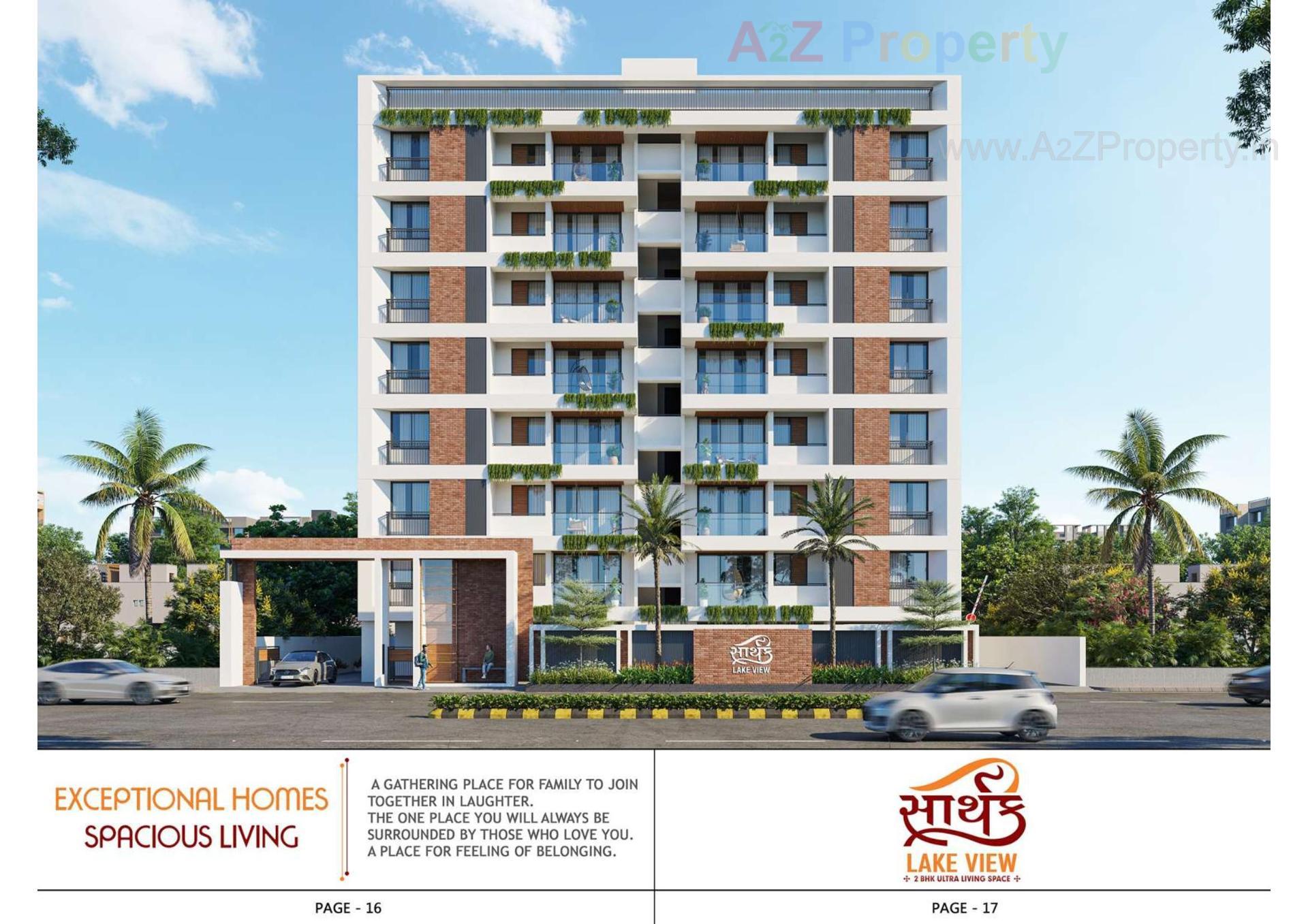 3D Elevation of real estate project Sarthak Lake View located at Nikol, Ahmedabad, Gujarat