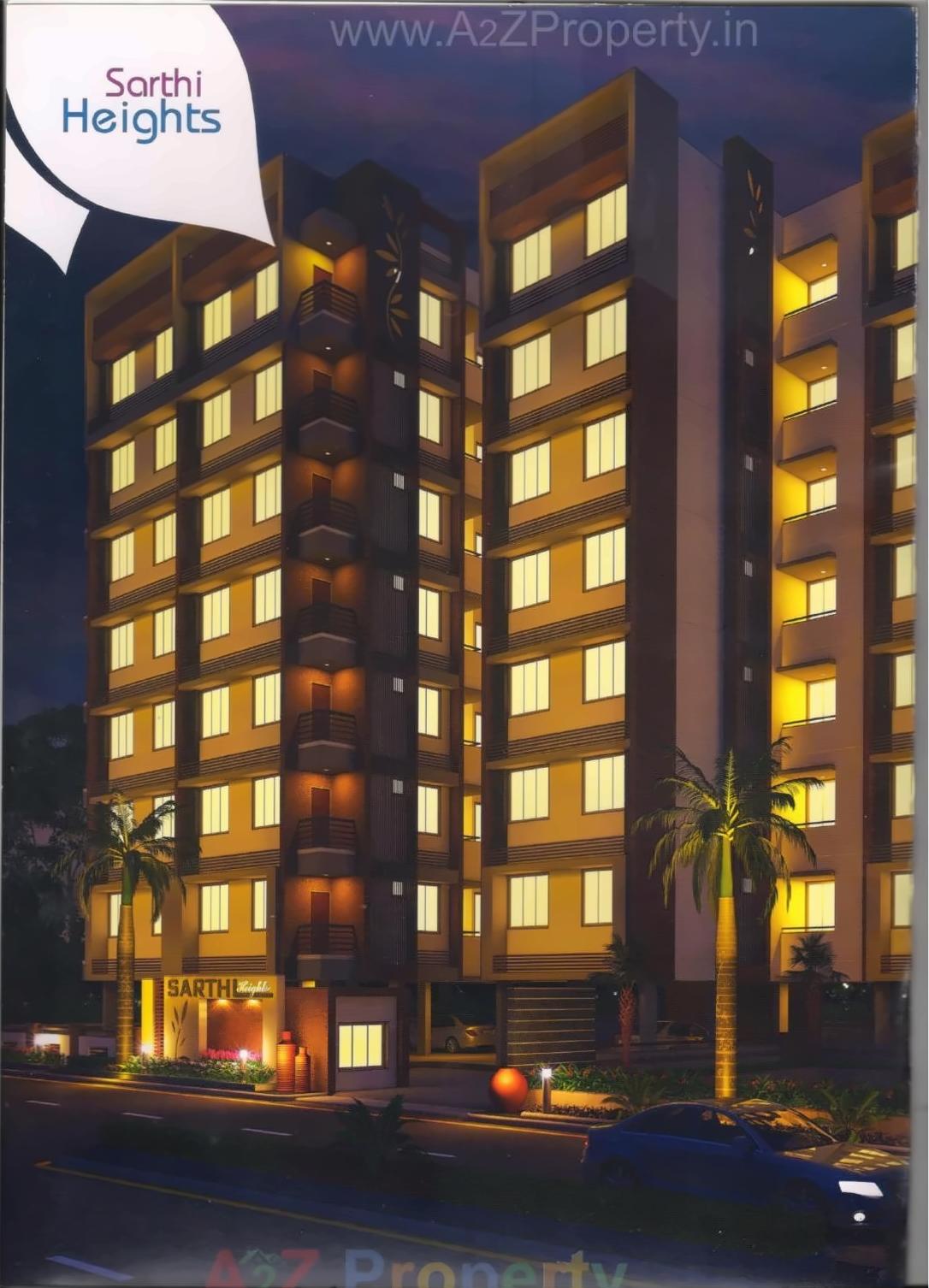3D Elevation of real estate project Sarthi Height located at Nikol, Ahmedabad, Gujarat