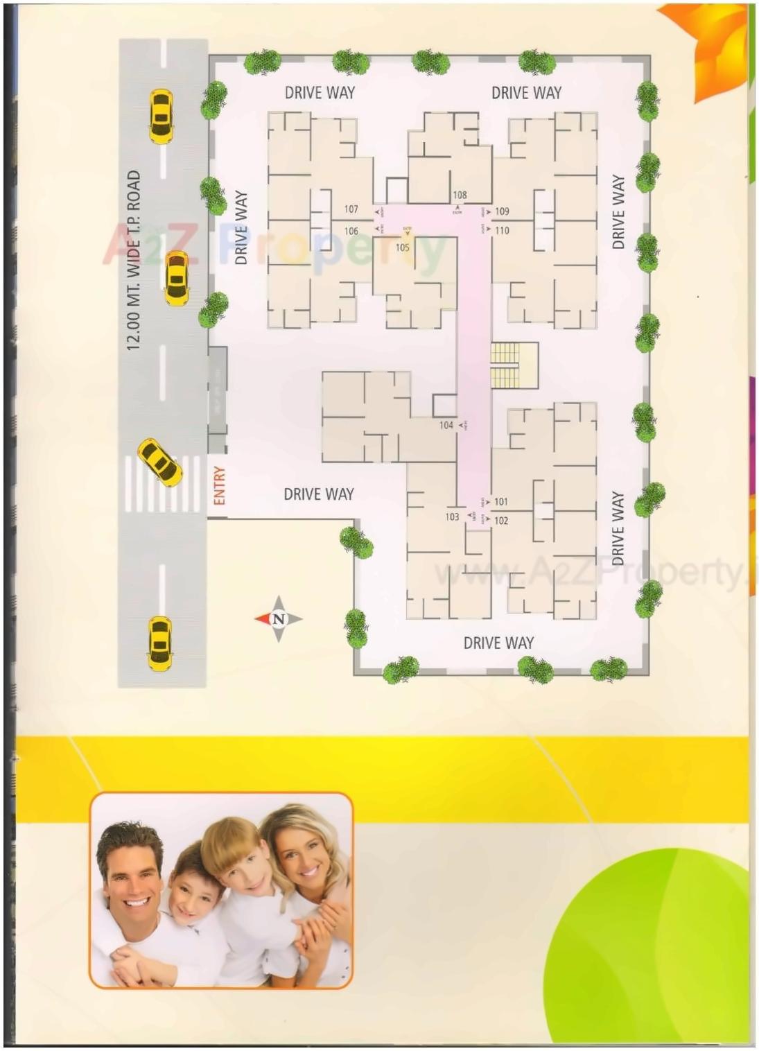Layout of real estate project Sarthi Height located at Nikol, Ahmedabad, Gujarat
