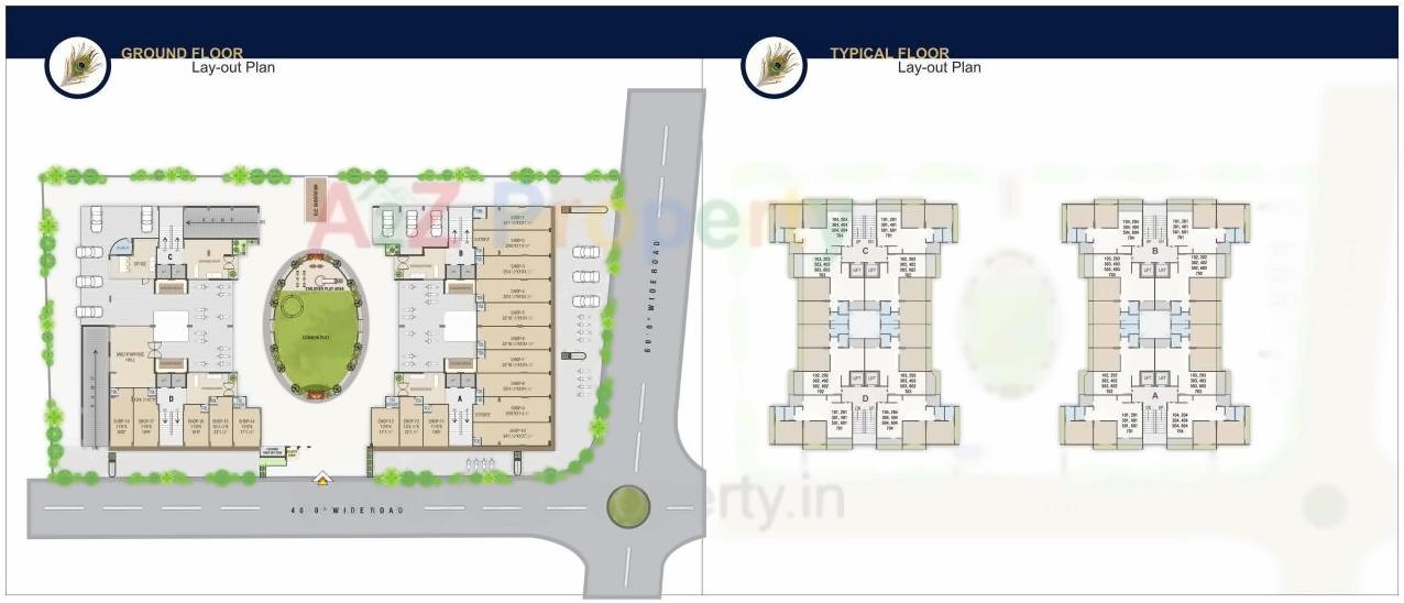 Layout of real estate project Sarthi Heritage located at Vinzol, Ahmedabad, Gujarat