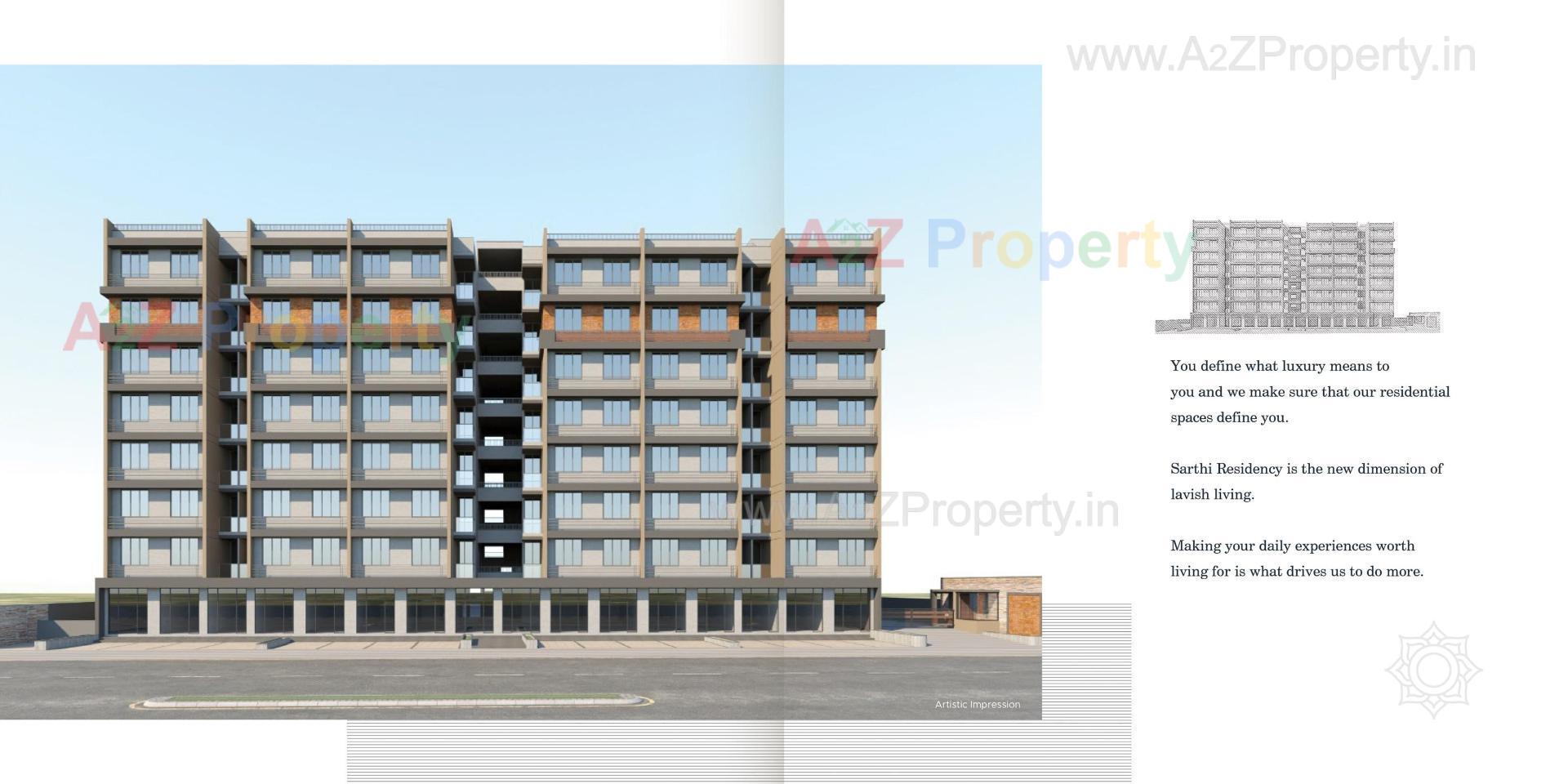 3D Elevation of real estate project Sarthi Residency located at Naroda, Ahmedabad, Gujarat