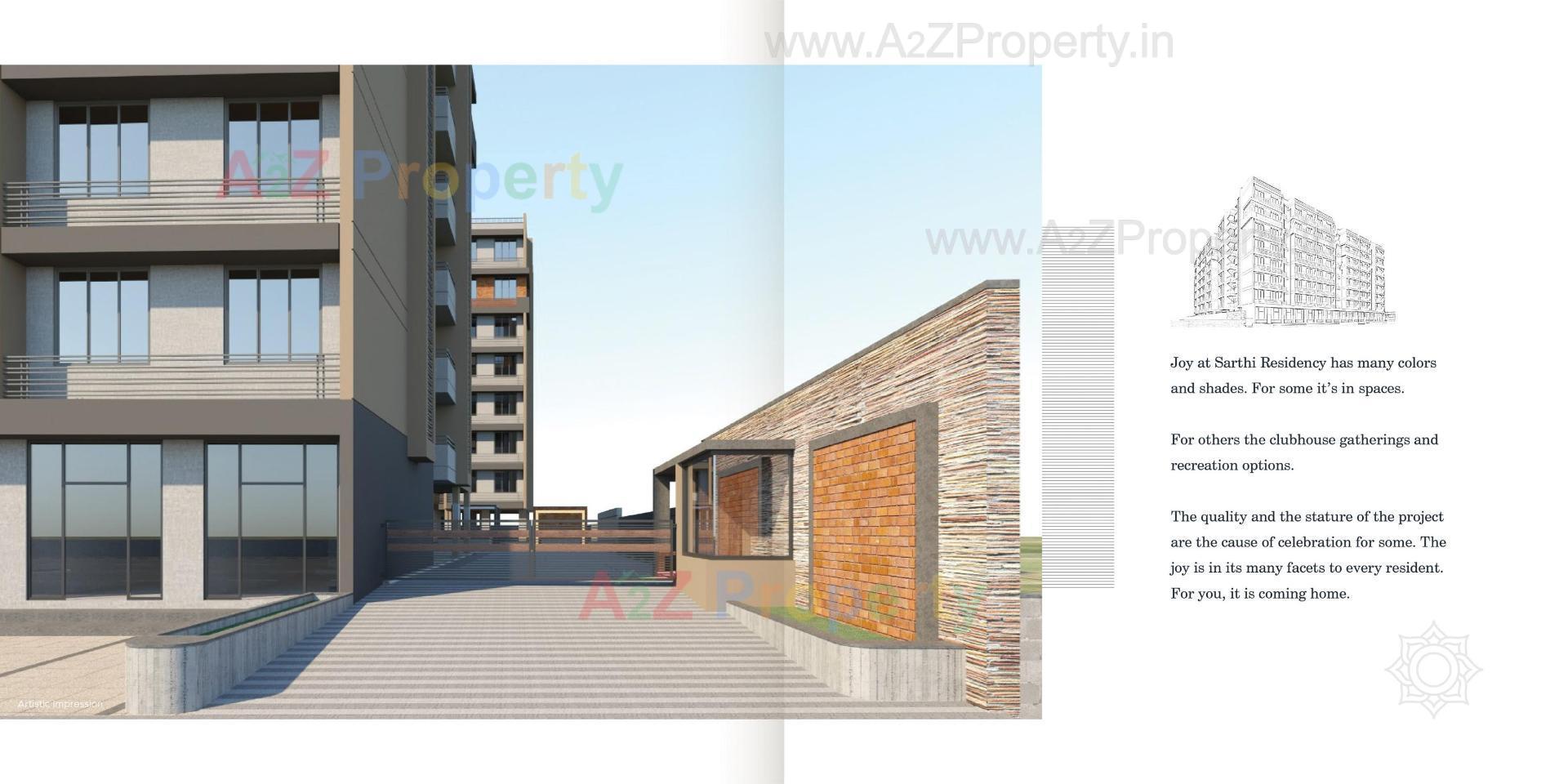 3D Elevation of real estate project Sarthi Residency located at Naroda, Ahmedabad, Gujarat