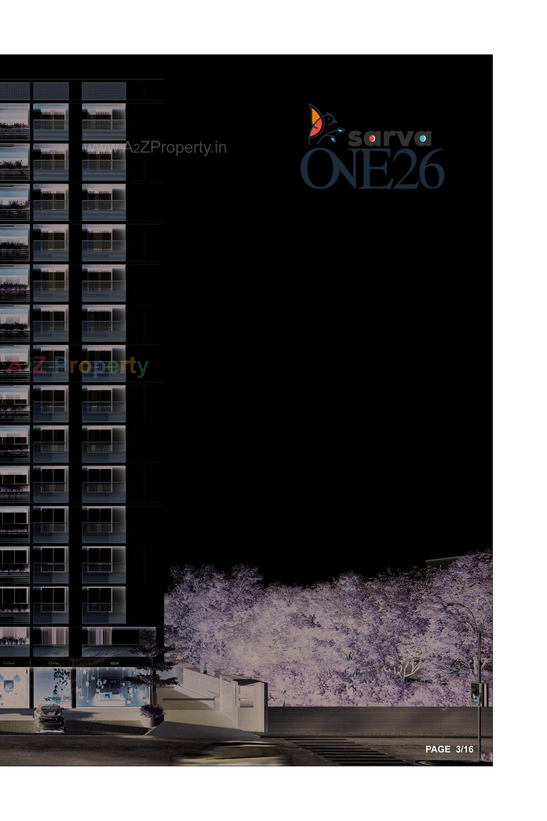 3D Elevation of real estate project Sarva One located at Khodiyar, Ahmedabad, Gujarat