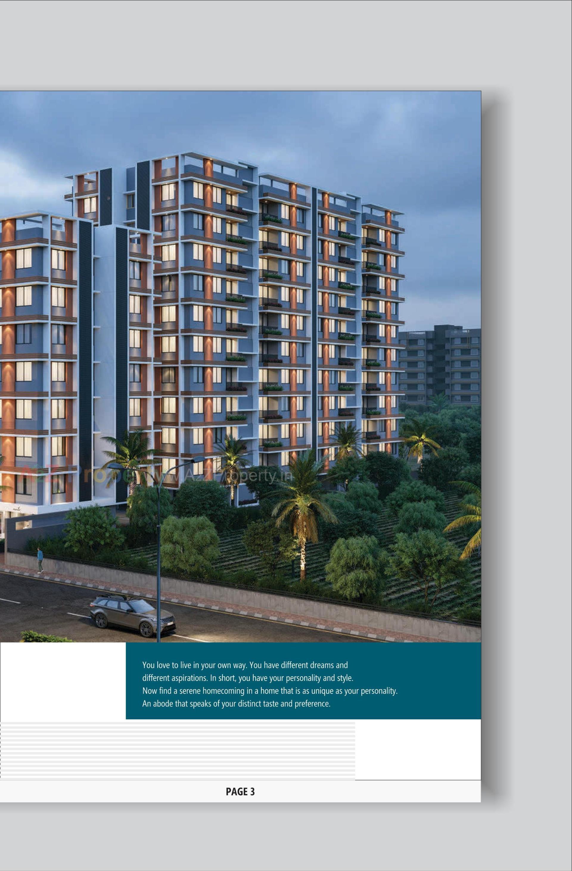 3D Elevation of real estate project Sarva Residency located at Kathwada, Ahmedabad, Gujarat