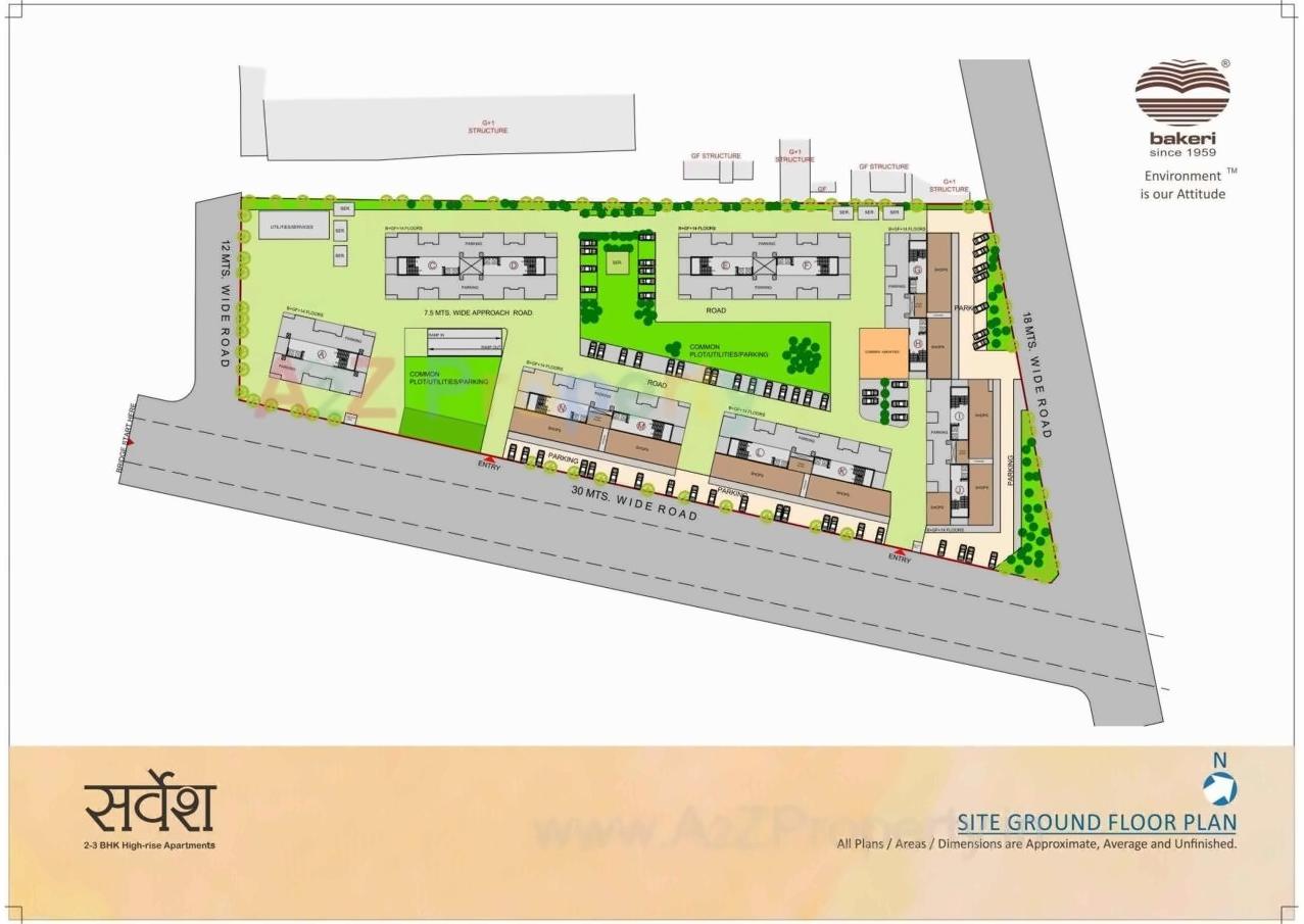 Layout of real estate project Sarvesh located at Ranip, Ahmedabad, Gujarat