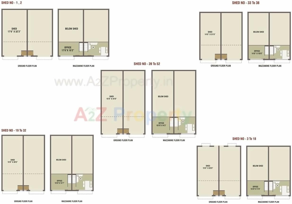 Layout of real estate project Satadhar Industrial Hub located at Kathwada, Ahmedabad, Gujarat