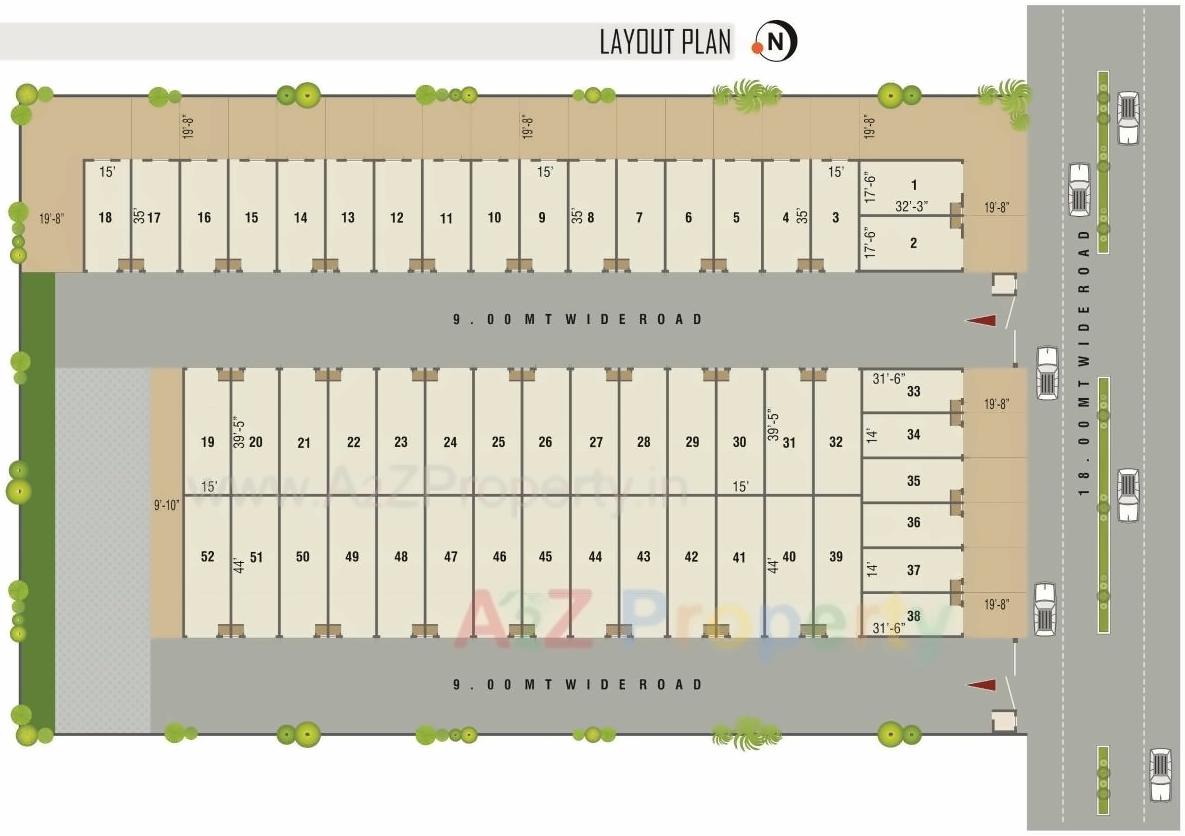 Layout of real estate project Satadhar Industrial Hub located at Kathwada, Ahmedabad, Gujarat