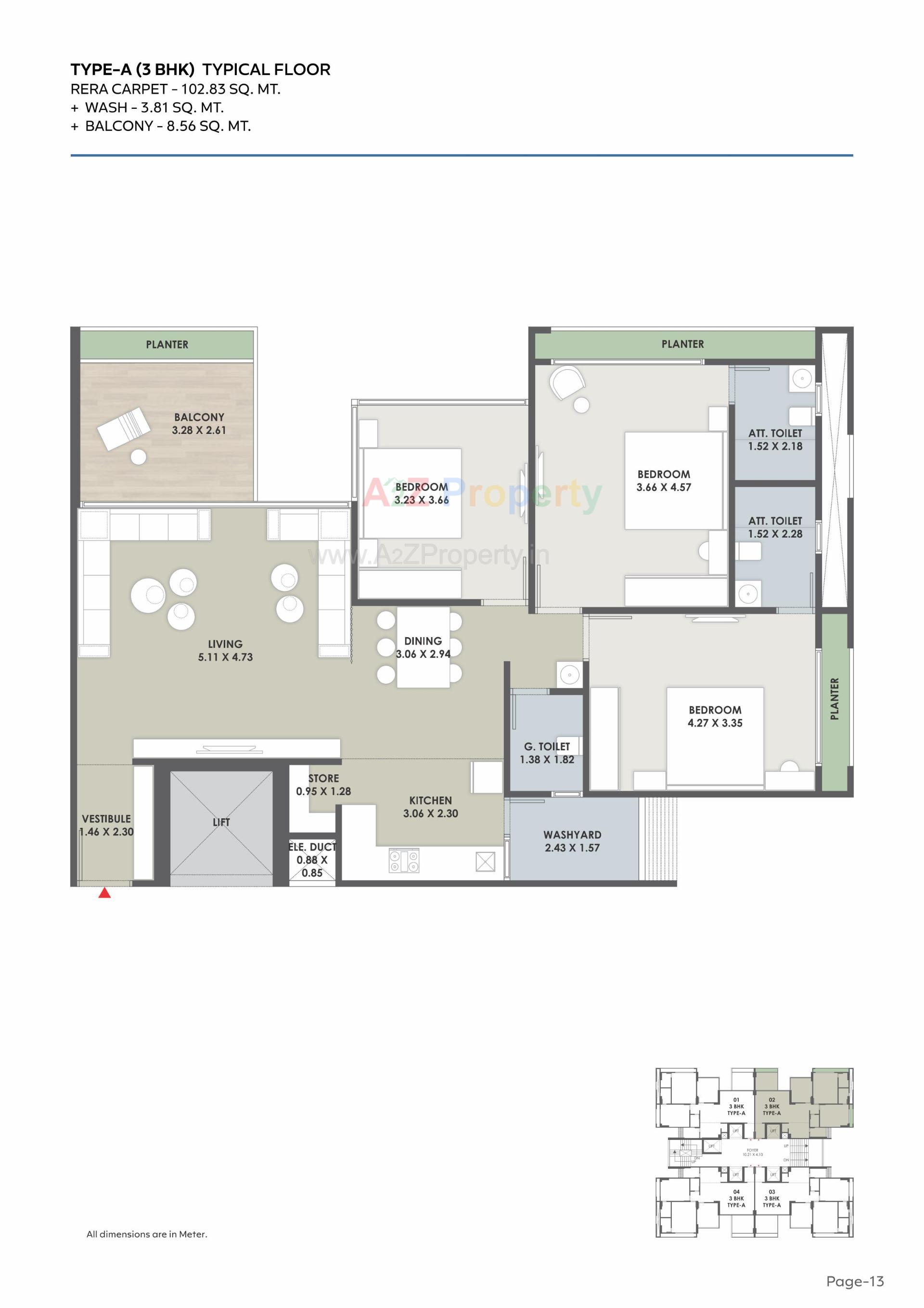 Layout of real estate project Satatya Syril Ii located at Tragad, Ahmedabad, Gujarat