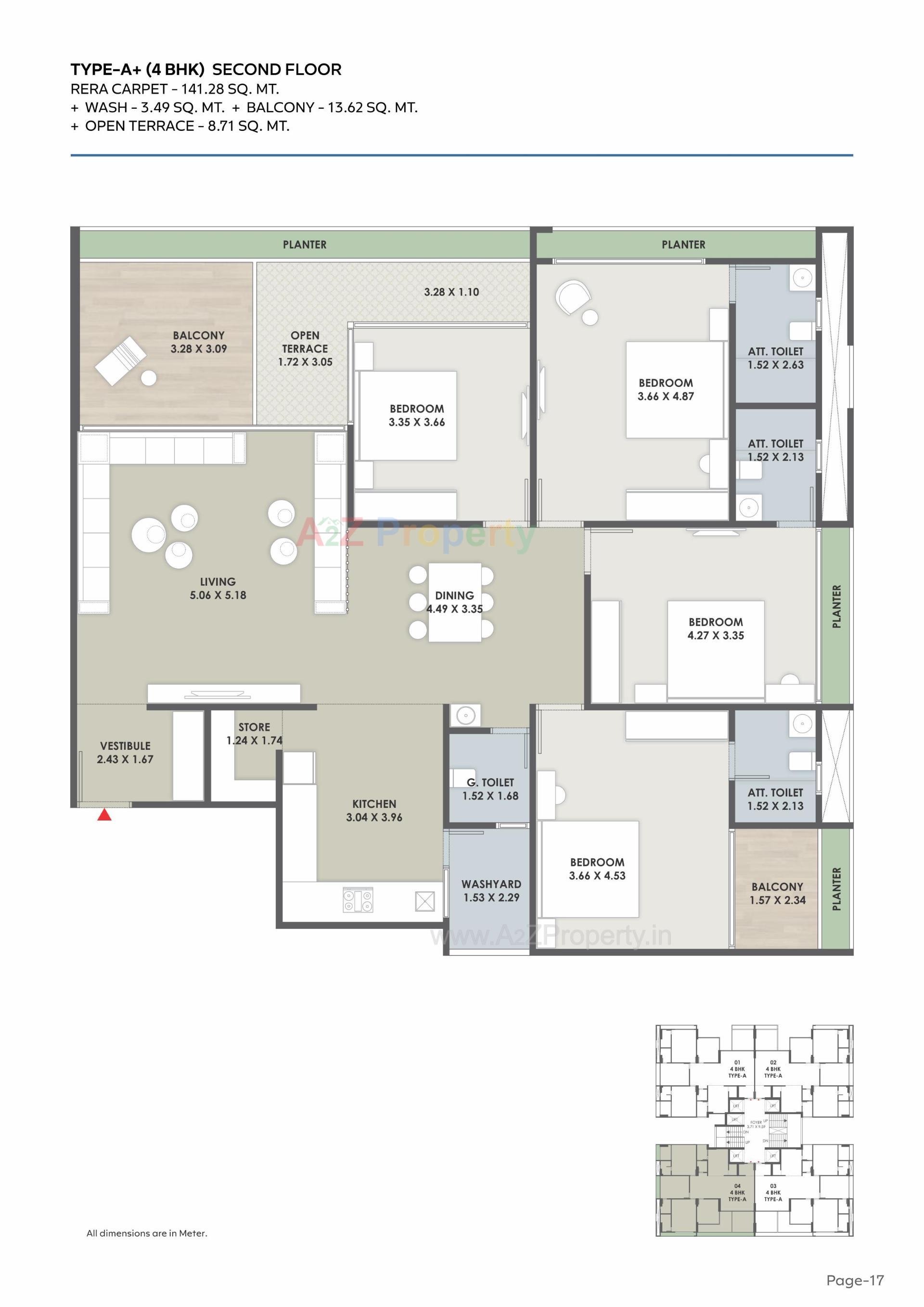 Layout of real estate project Satatya Syril Ii located at Tragad, Ahmedabad, Gujarat
