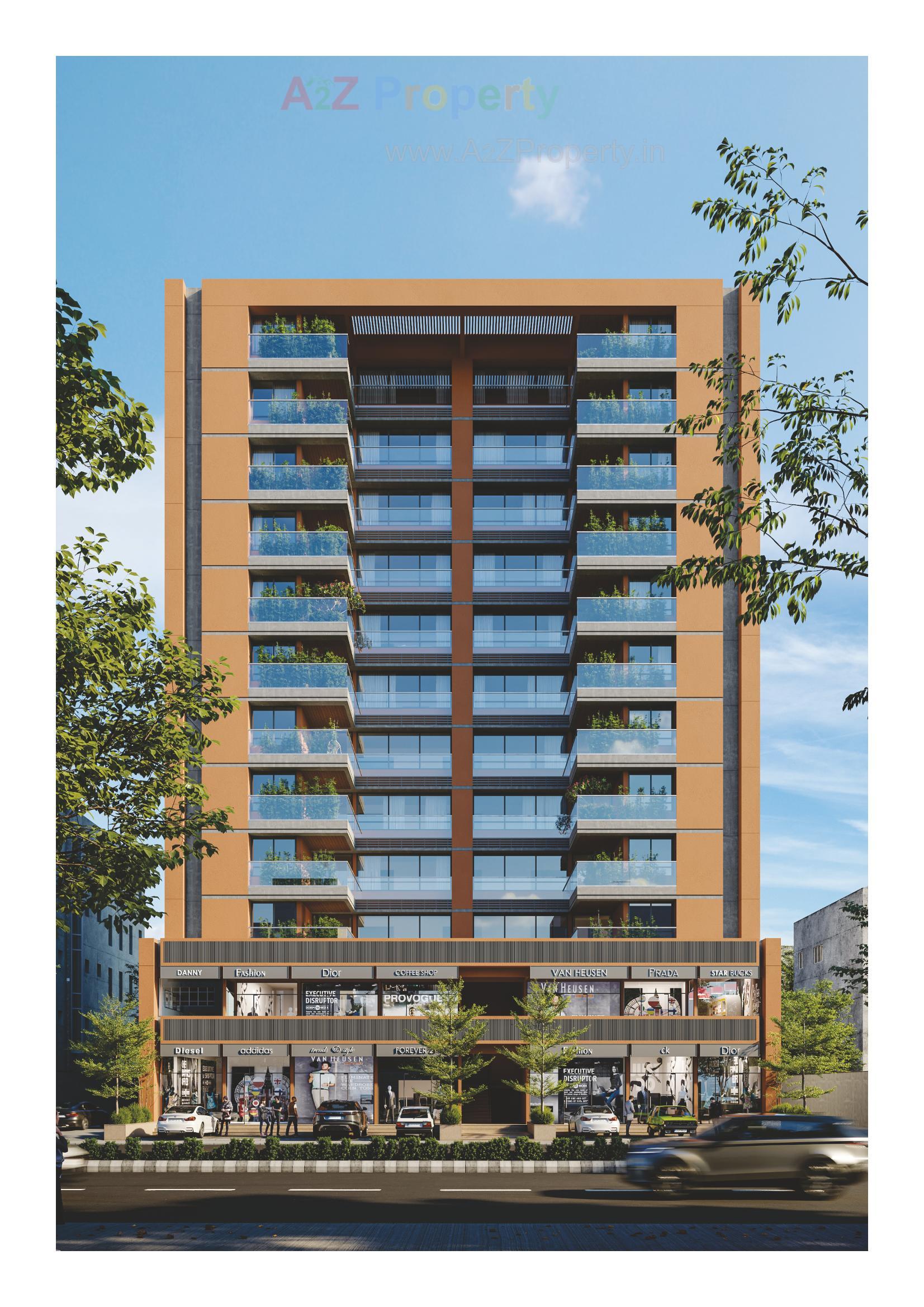 3D Elevation of real estate project Satatya Syril located at Gota, Ahmedabad, Gujarat