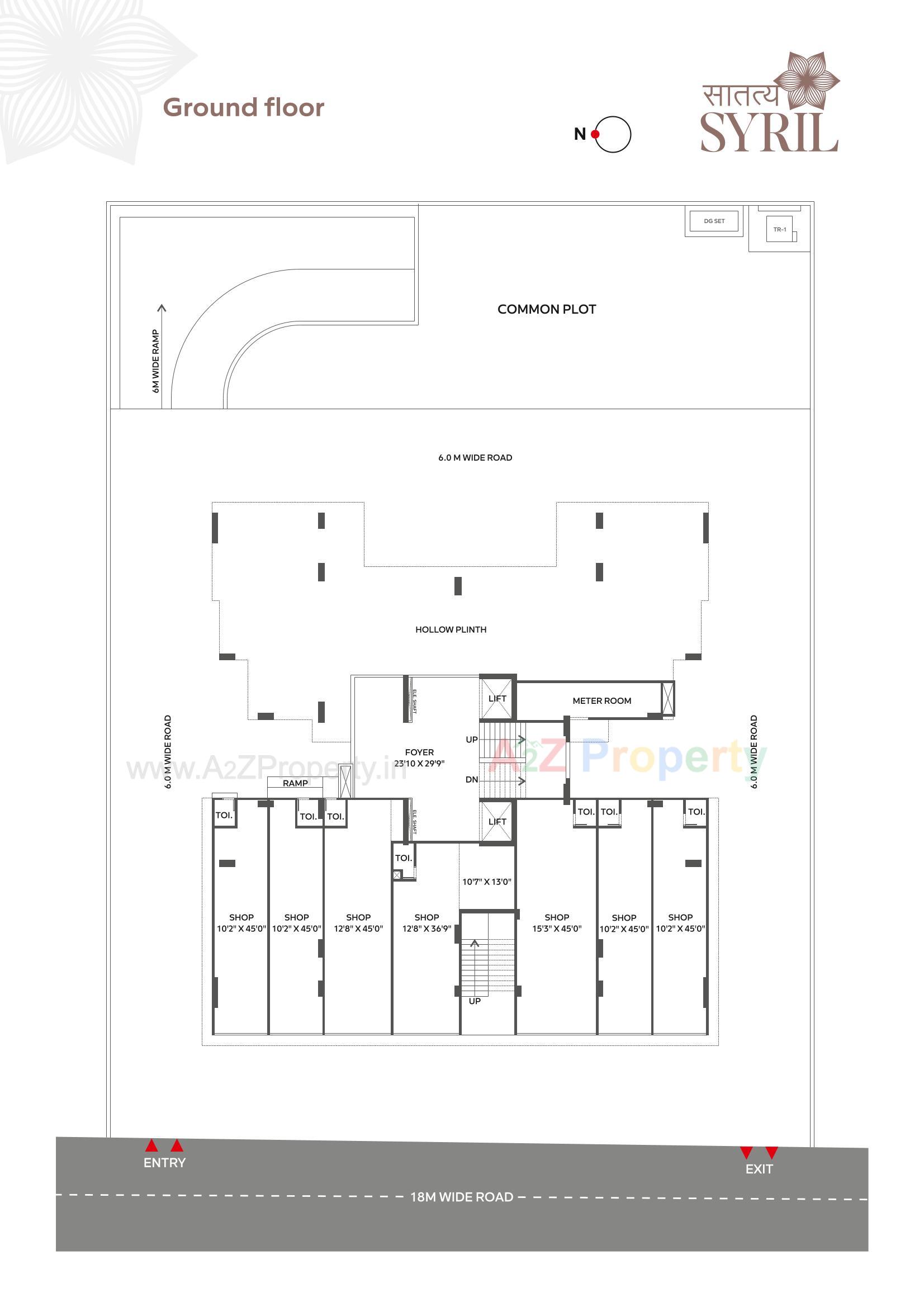 Layout of real estate project Satatya Syril located at Gota, Ahmedabad, Gujarat