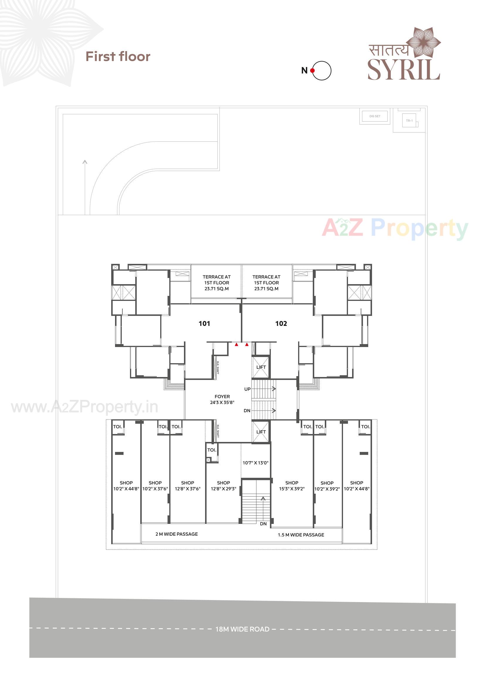Layout of real estate project Satatya Syril located at Gota, Ahmedabad, Gujarat