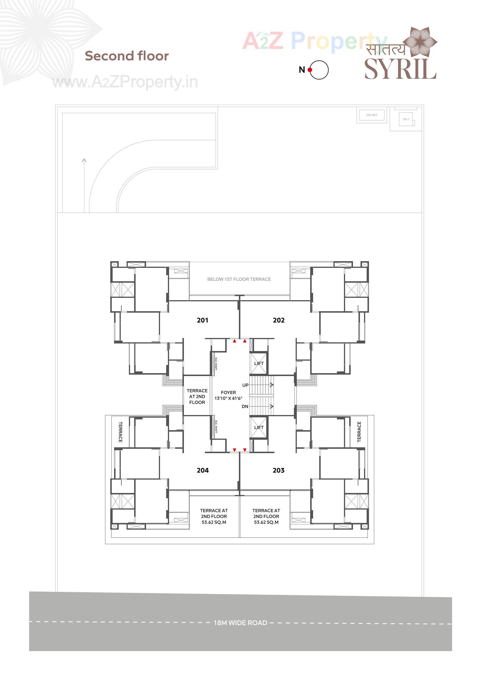 Layout of real estate project Satatya Syril located at Gota, Ahmedabad, Gujarat