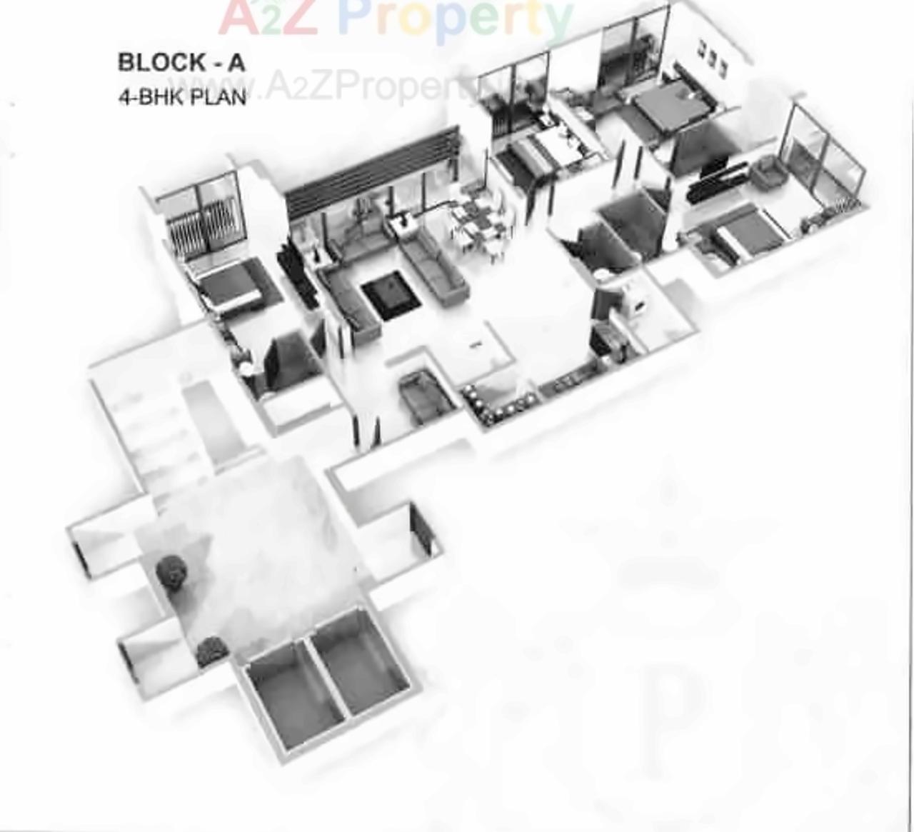 Layout of real estate project Satkar Primeum located at Naroda, Ahmedabad, Gujarat