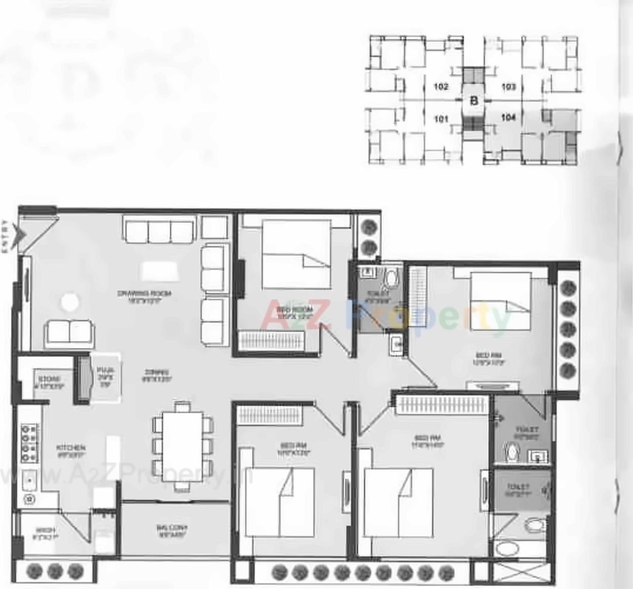 Layout of real estate project Satkar Primeum located at Naroda, Ahmedabad, Gujarat
