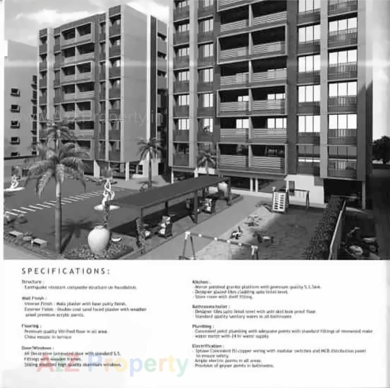 3D Elevation of real estate project Satkar Primeum located at Naroda, Ahmedabad, Gujarat