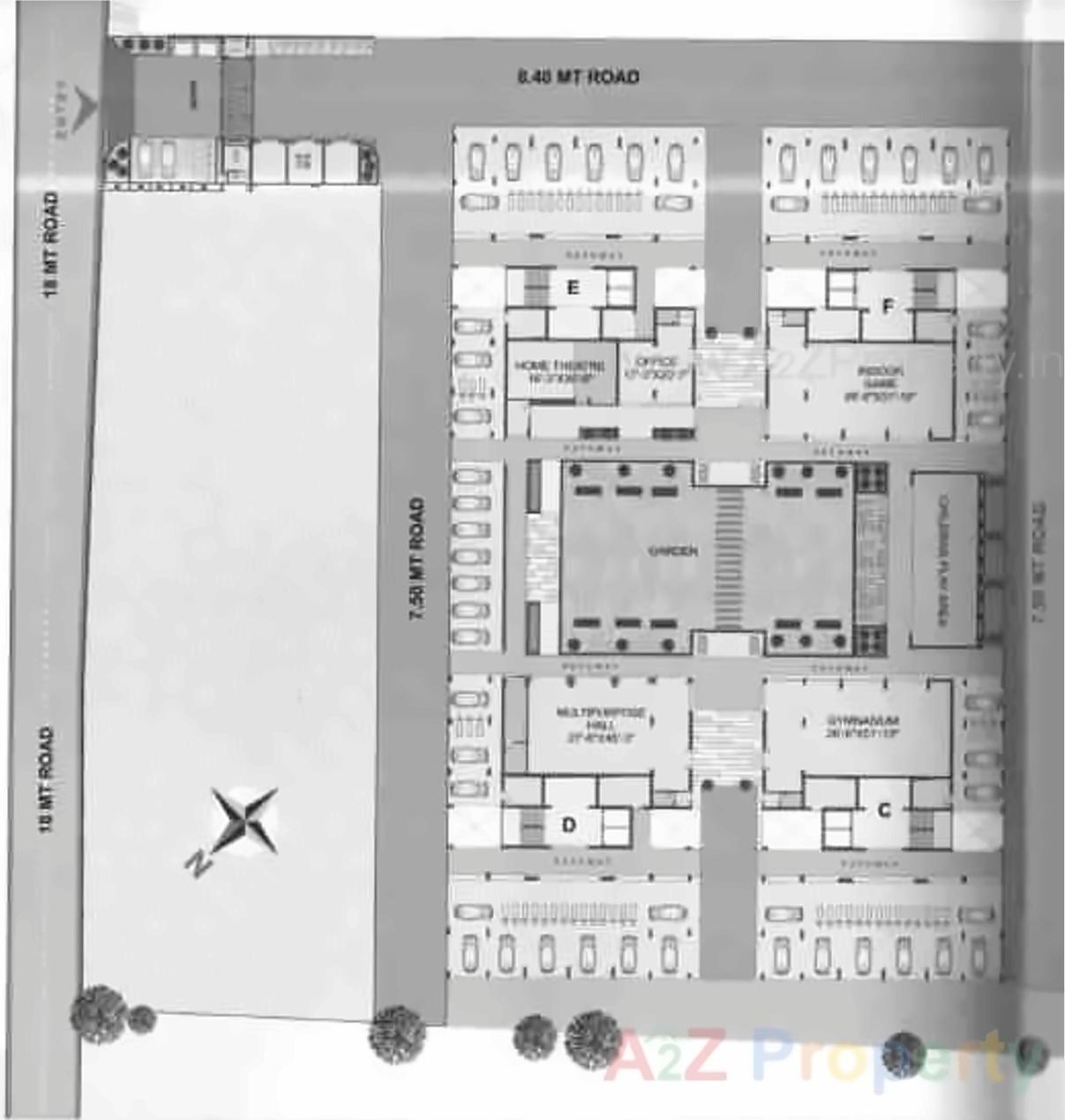 Layout of real estate project Satkar Primeum located at Naroda, Ahmedabad, Gujarat