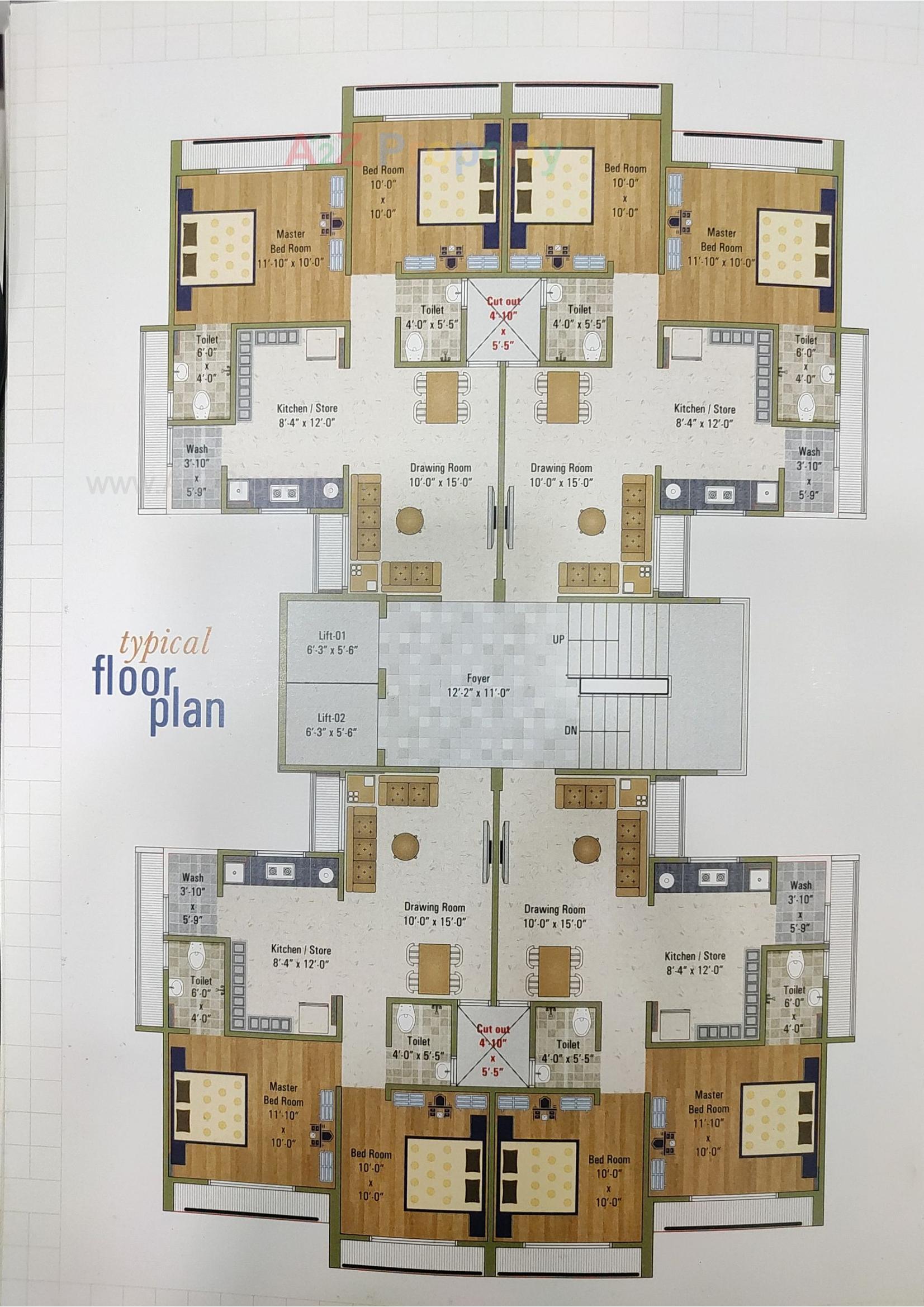 Layout of real estate project Satsang Flora located at Ahmedabad, Ahmedabad, Gujarat