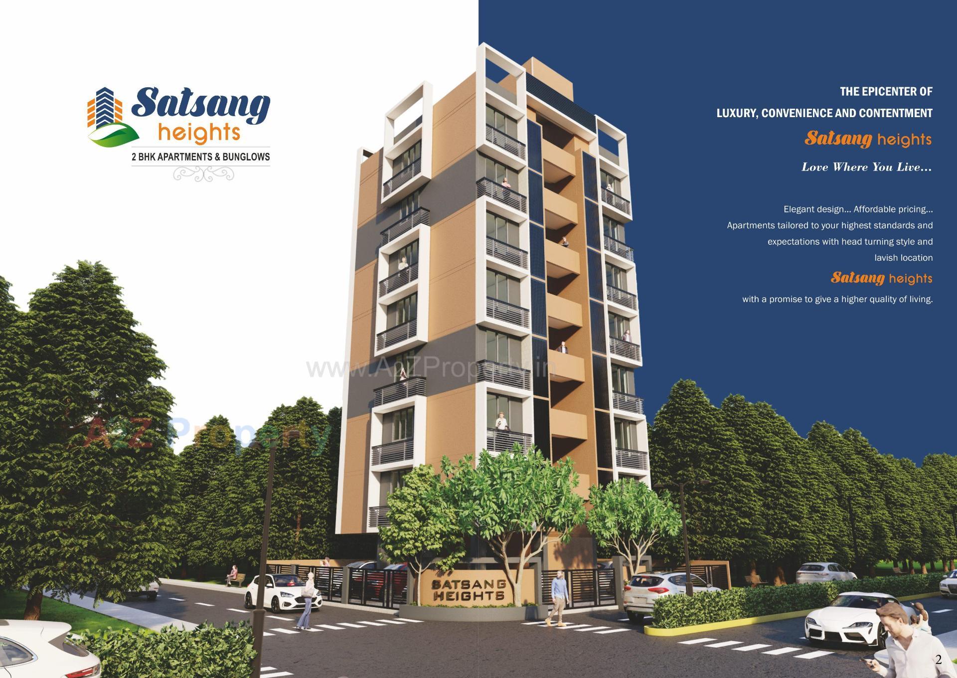 3D Elevation of real estate project Satsang Heights located at Ghuma, Ahmedabad, Gujarat