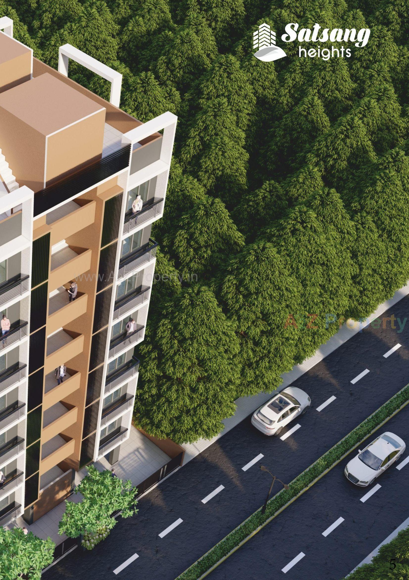 3D Elevation of real estate project Satsang Heights located at Ghuma, Ahmedabad, Gujarat