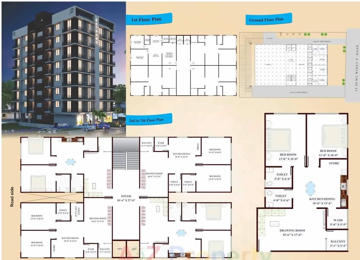 Layout of real estate project Satsang Residency located at Nikol, Ahmedabad, Gujarat