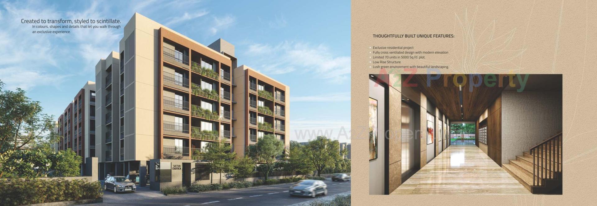 3D Elevation of real estate project Sattva Exotica located at Bopal, Ahmedabad, Gujarat