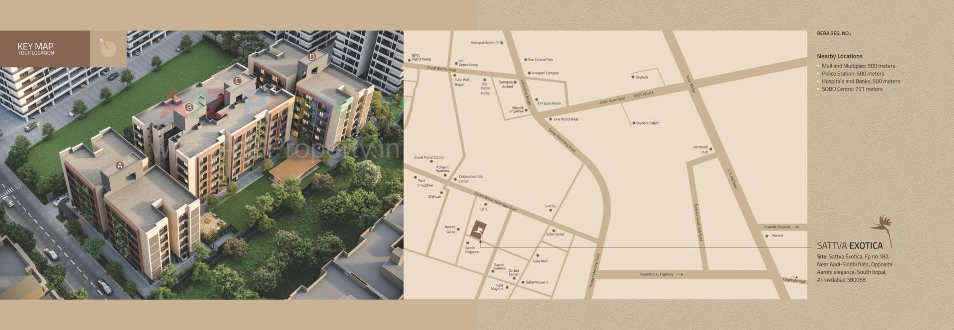 of real estate project Sattva Exotica located at Bopal, Ahmedabad, Gujarat