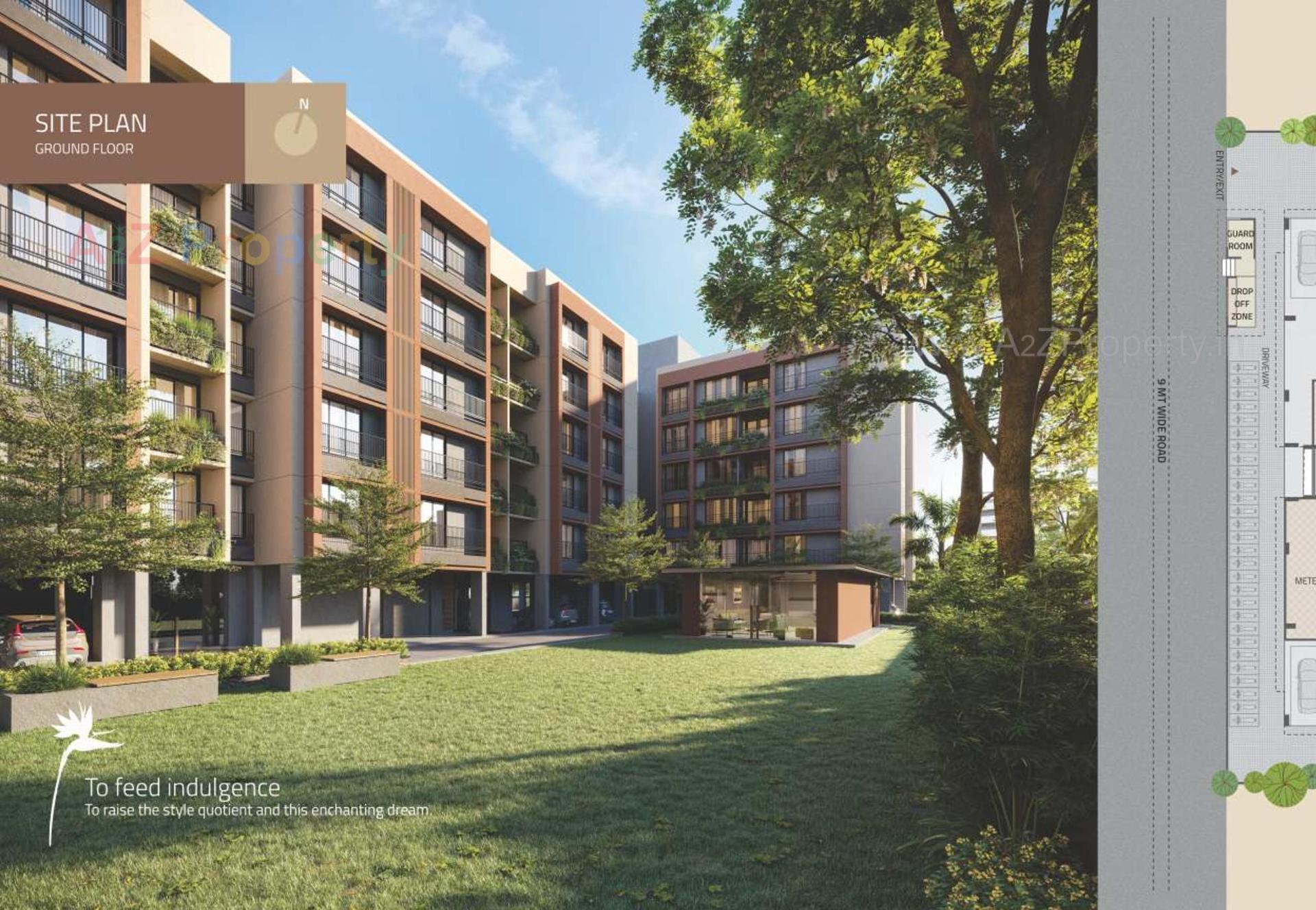 3D Elevation of real estate project Sattva Exotica located at Bopal, Ahmedabad, Gujarat