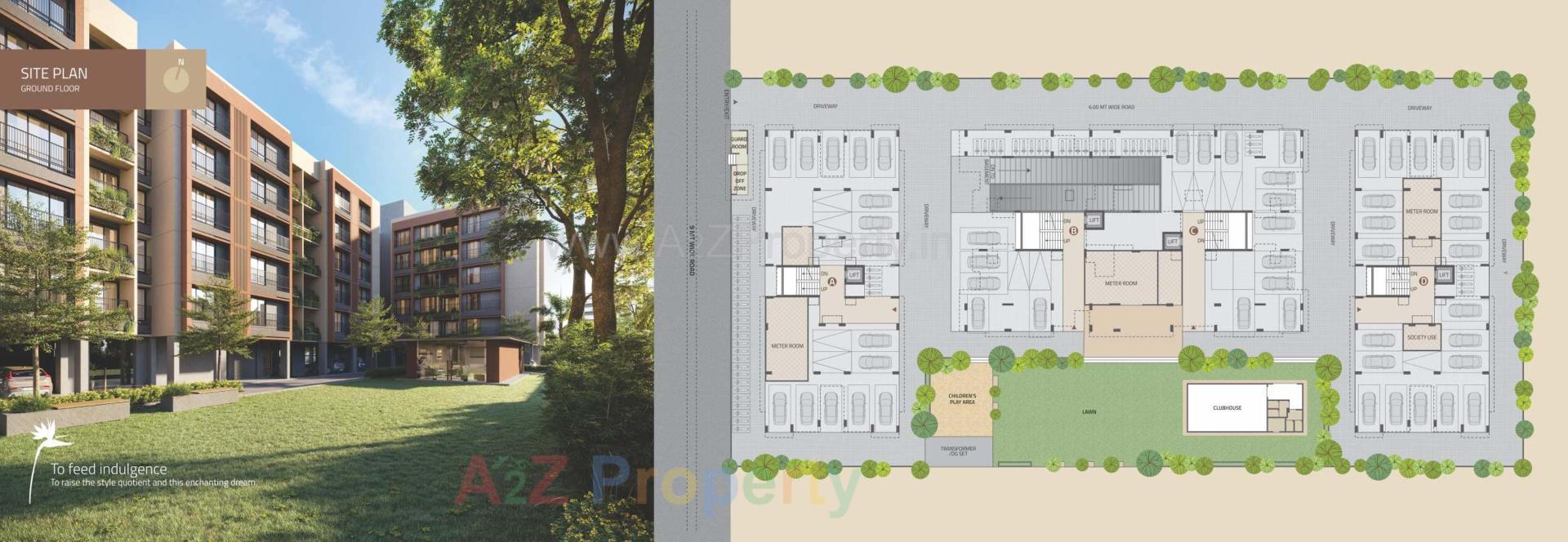 Layout of real estate project Sattva Exotica located at Bopal, Ahmedabad, Gujarat
