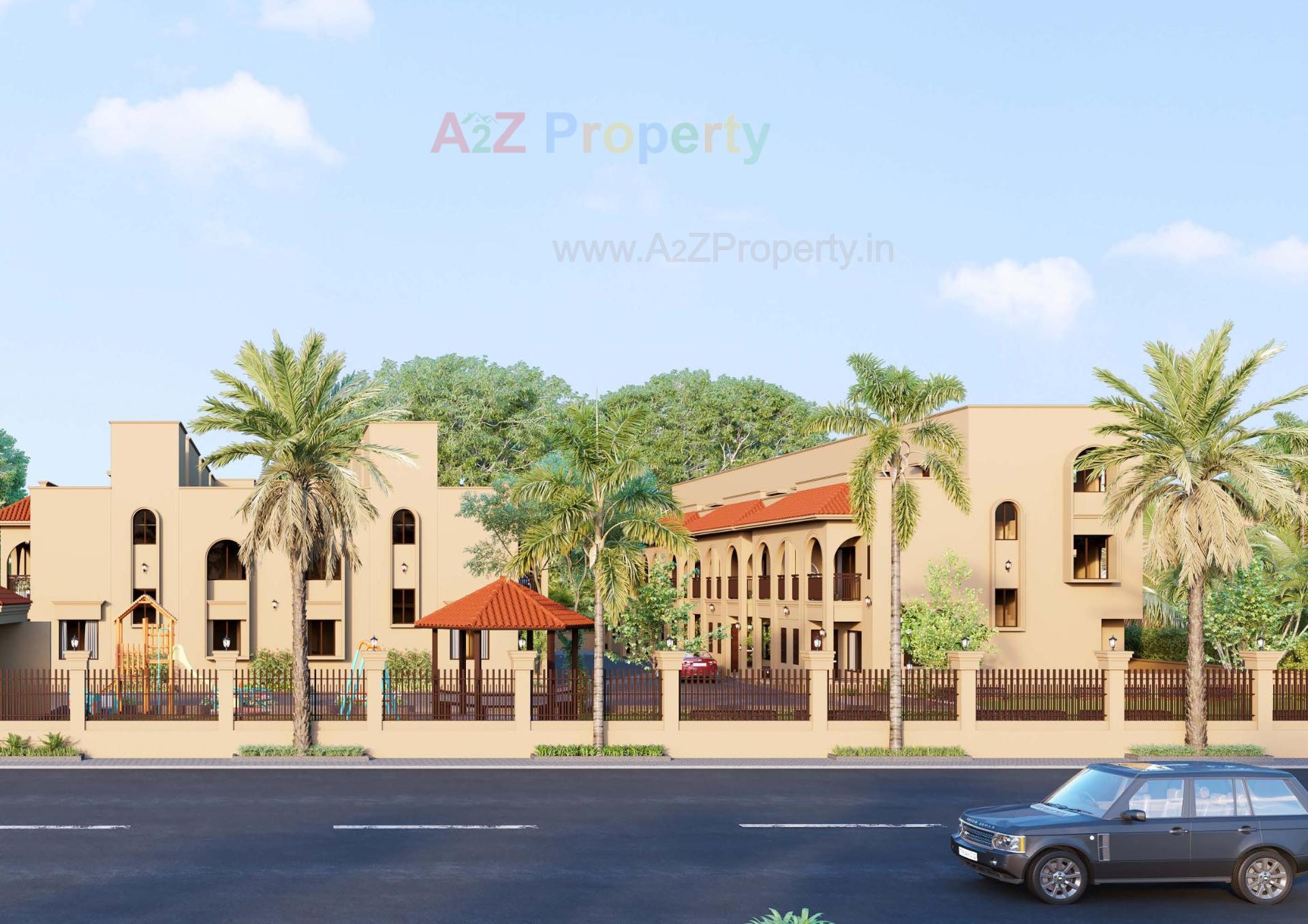 3D Elevation of real estate project Sattva Villa located at Laxmipura, Ahmedabad, Gujarat