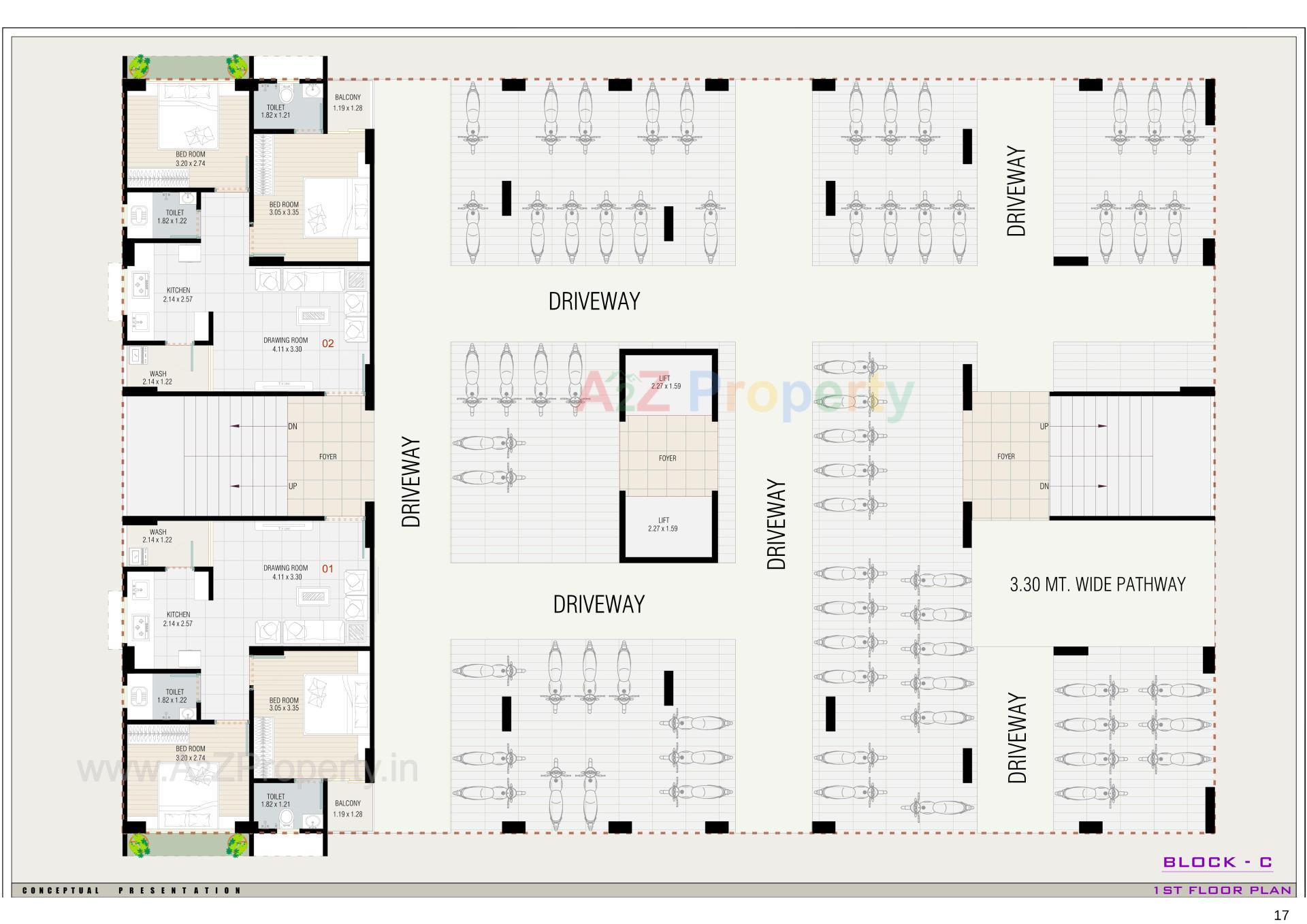 Layout of real estate project Sattvam Icon located at Vinzol, Ahmedabad, Gujarat