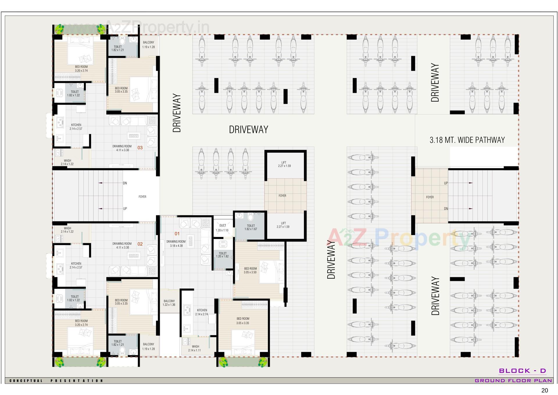 Layout of real estate project Sattvam Icon located at Vinzol, Ahmedabad, Gujarat