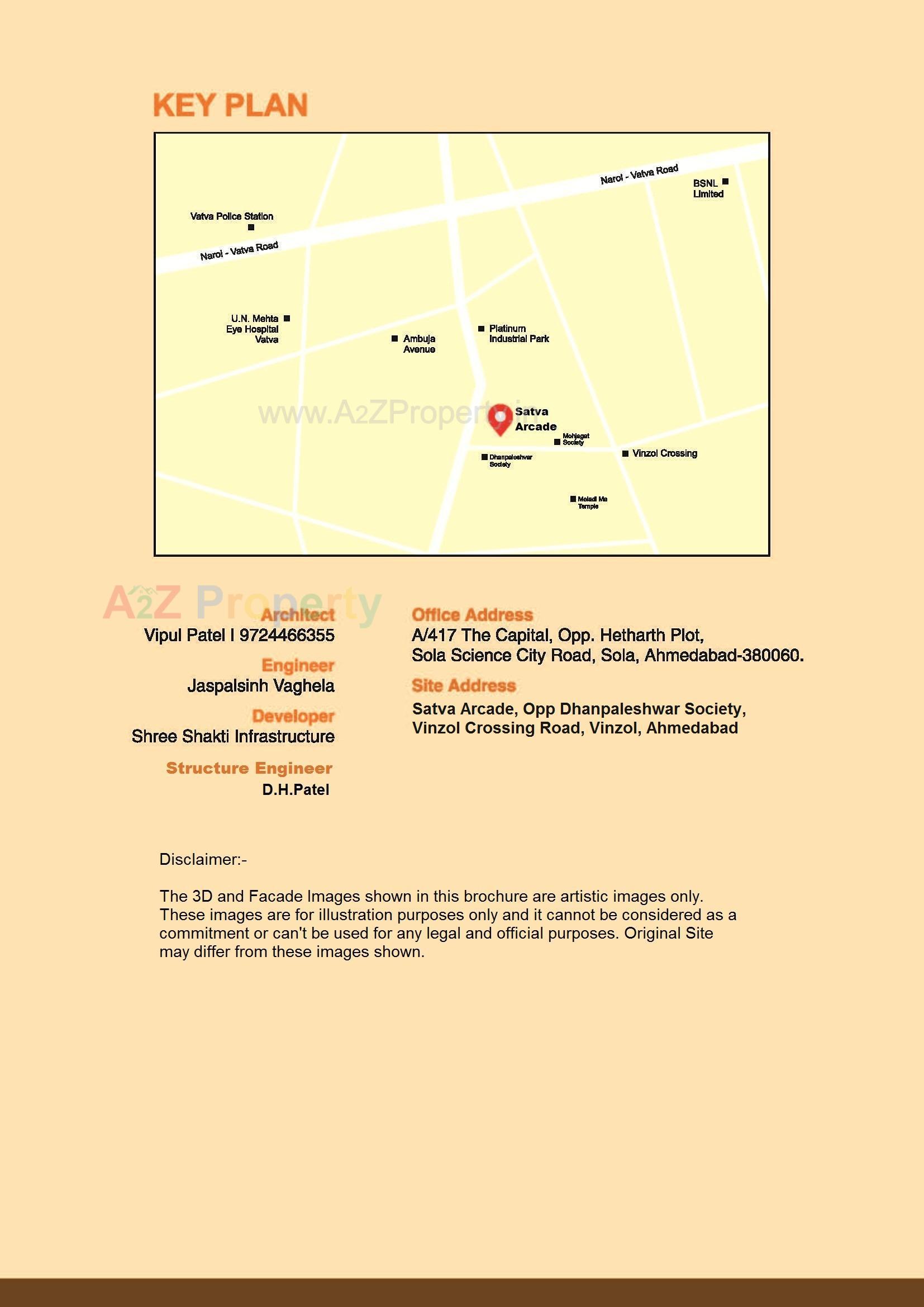  of real estate project Satva Arcade located at Vinzol, Ahmedabad, Gujarat