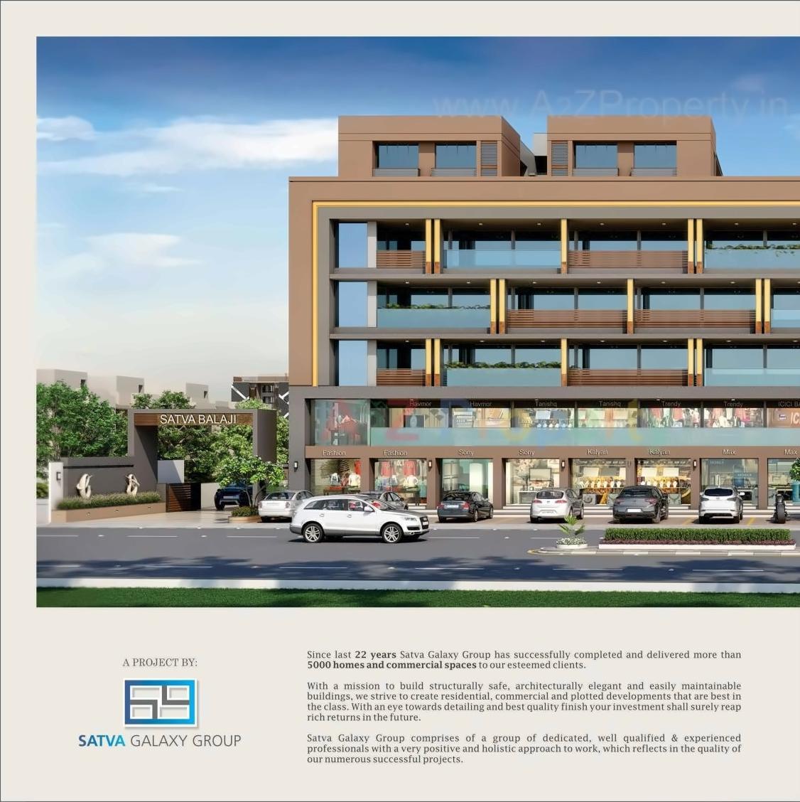 3D Elevation of real estate project Satva Balaji located at Nikol, Ahmedabad, Gujarat