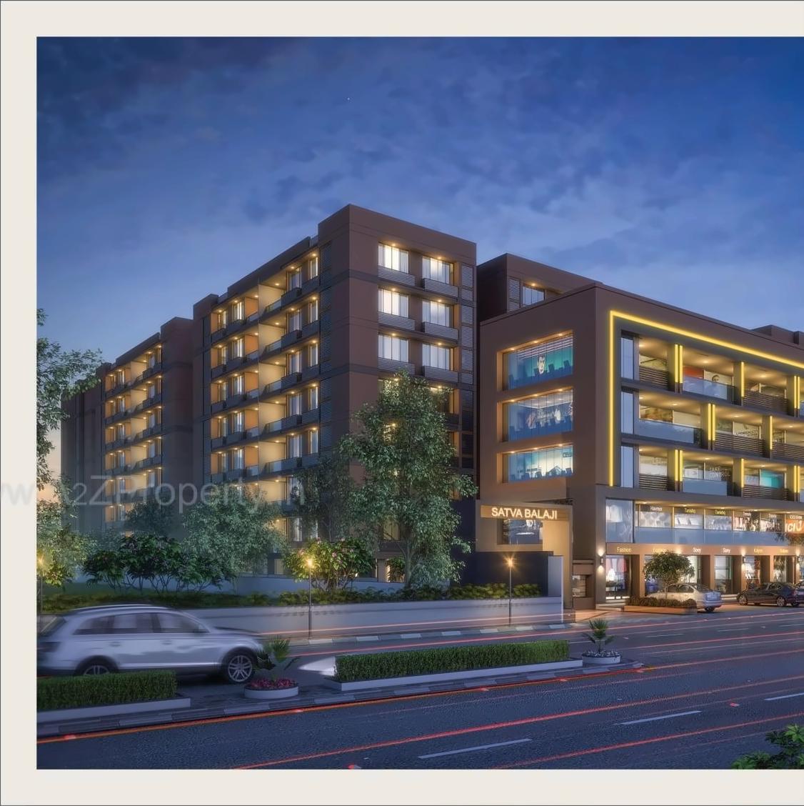 3D Elevation of real estate project Satva Balaji located at Nikol, Ahmedabad, Gujarat