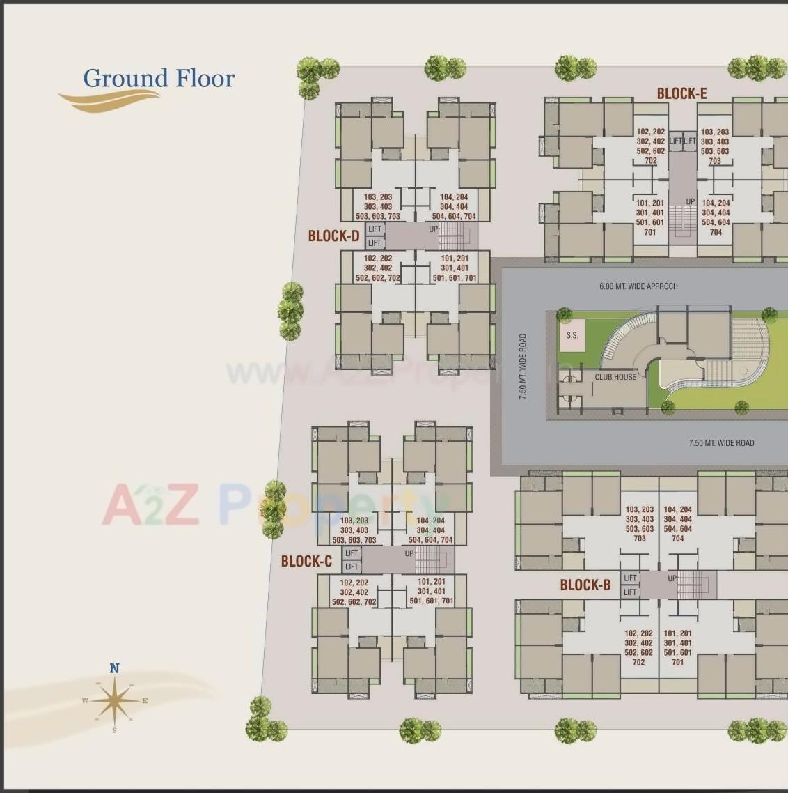 Layout of real estate project Satva Balaji located at Nikol, Ahmedabad, Gujarat