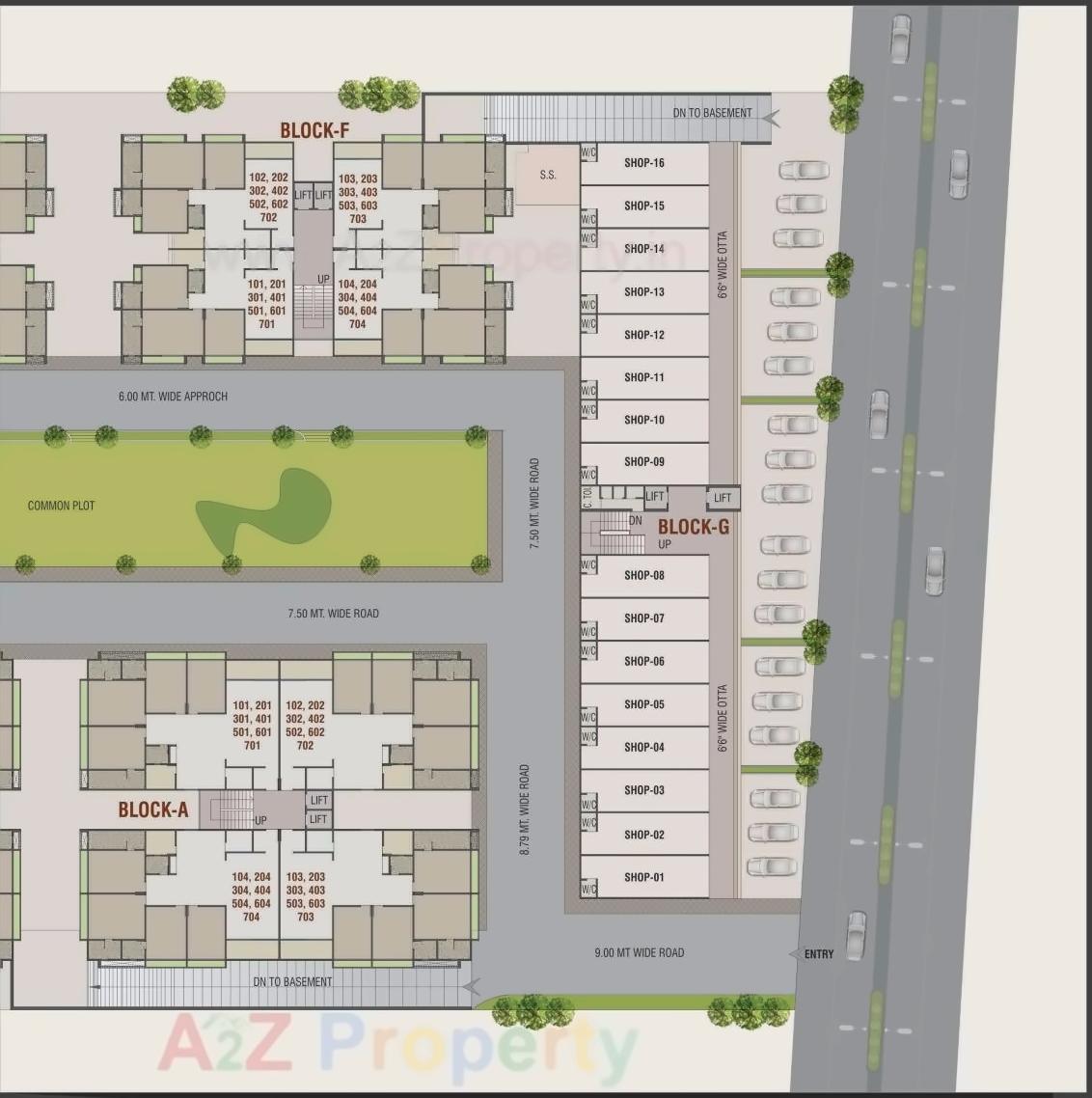 Layout of real estate project Satva Balaji located at Nikol, Ahmedabad, Gujarat