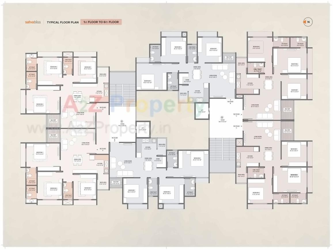 Layout of real estate project Satva Bliss located at Bhadaj, Ahmedabad, Gujarat