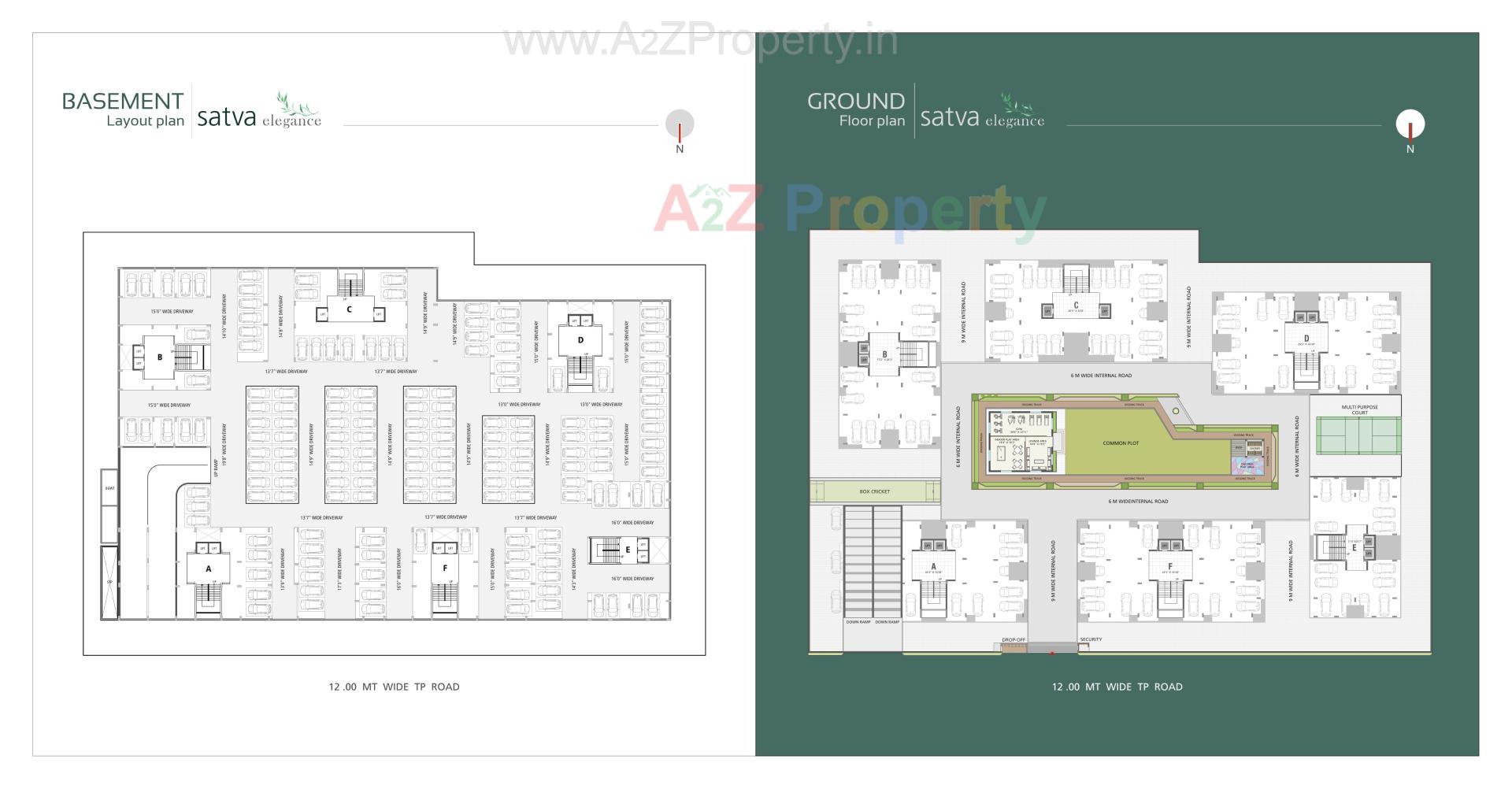 Layout of real estate project Satva Elegance located at Nikol, Ahmedabad, Gujarat