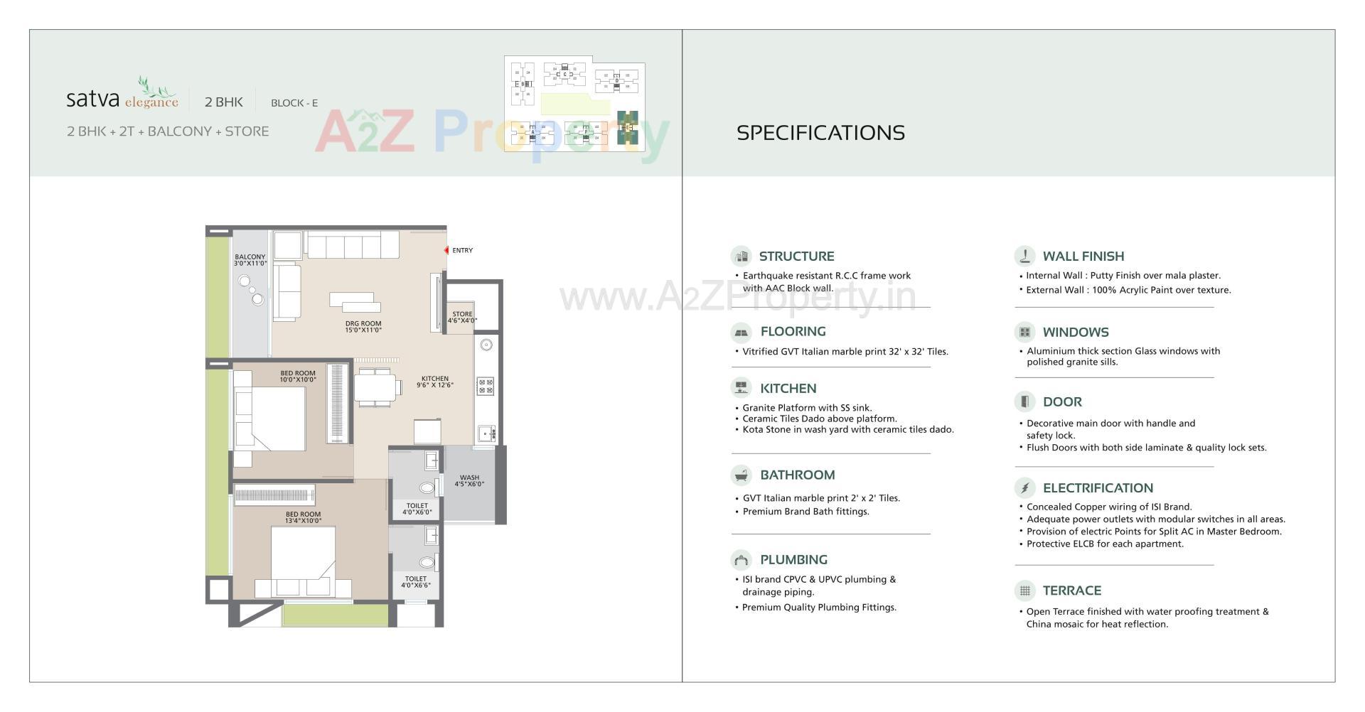 Layout of real estate project Satva Elegance located at Nikol, Ahmedabad, Gujarat