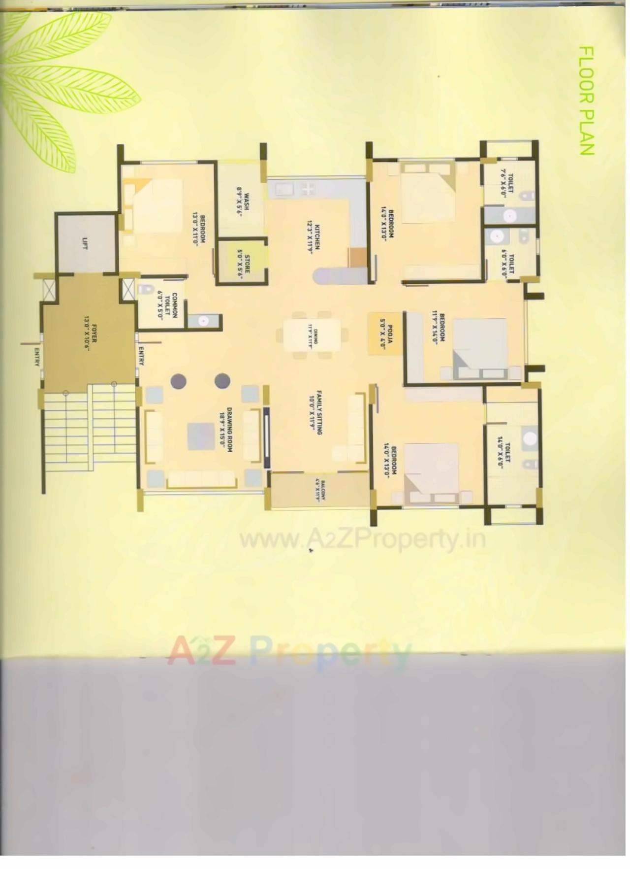 Layout of real estate project Satva Hi Life located at Sola, Ahmedabad, Gujarat