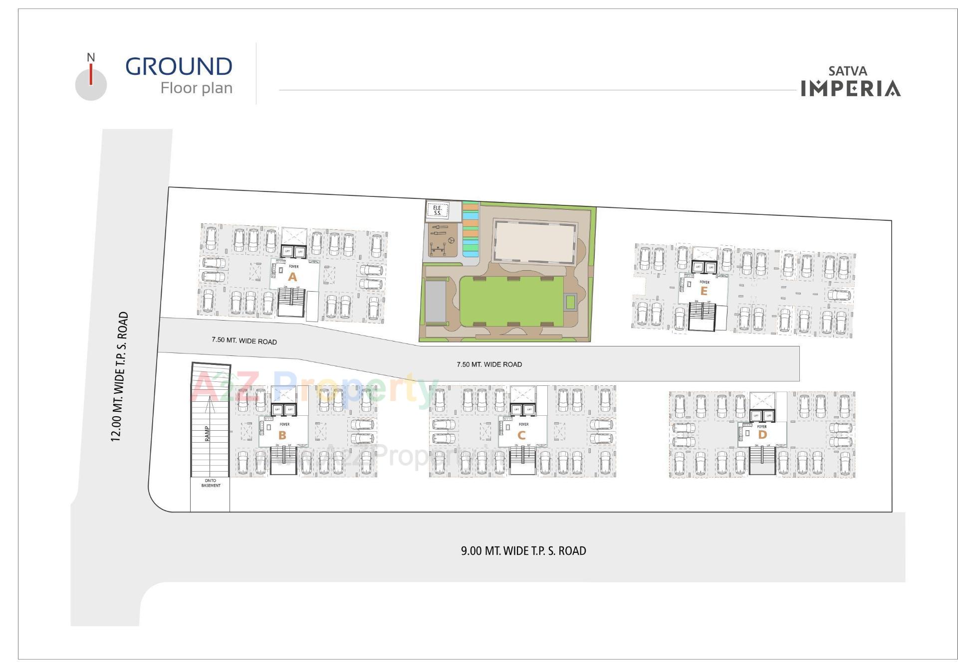 Layout of real estate project Satva Imperia located at Naroda, Ahmedabad, Gujarat