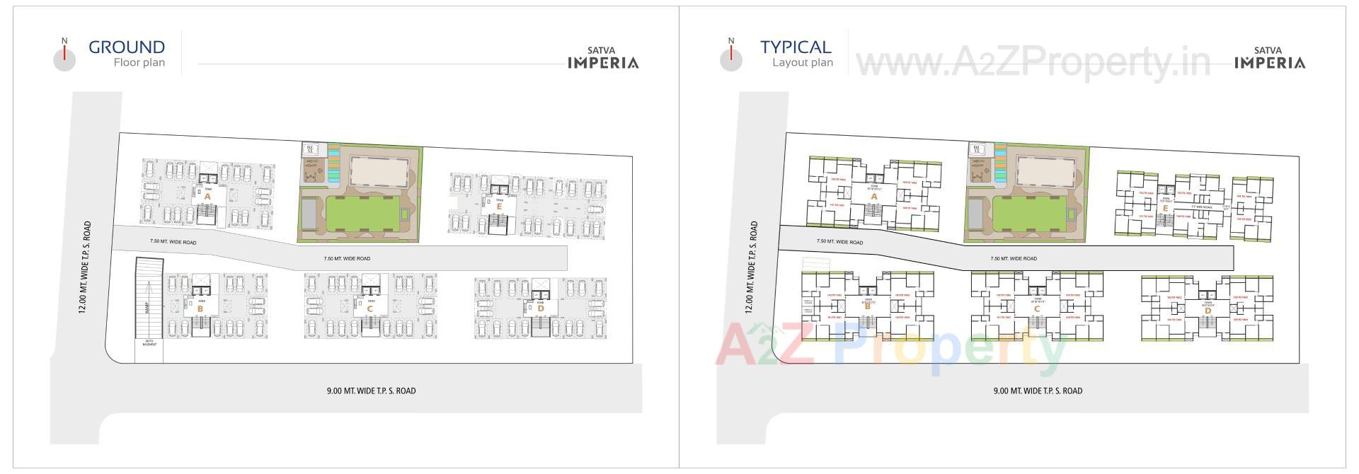 Layout of real estate project Satva Imperia located at Naroda, Ahmedabad, Gujarat