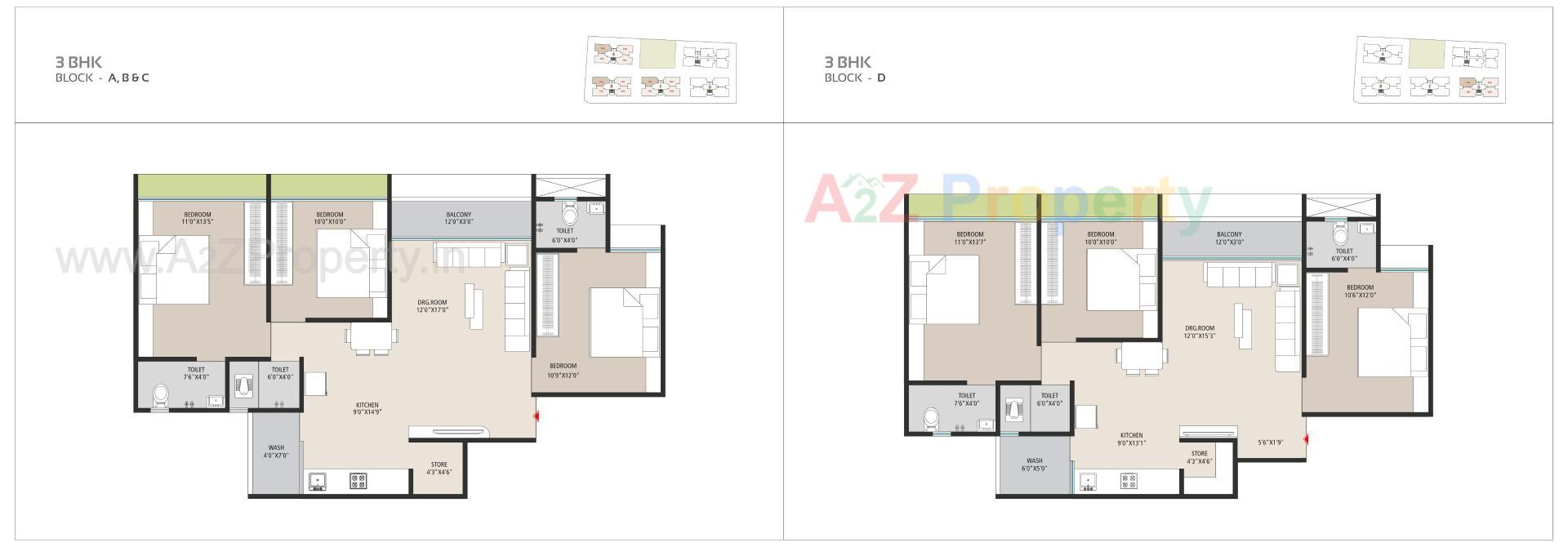 Layout of real estate project Satva Imperia located at Naroda, Ahmedabad, Gujarat