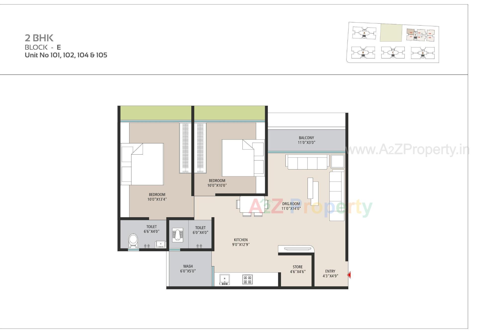 Layout of real estate project Satva Imperia located at Naroda, Ahmedabad, Gujarat