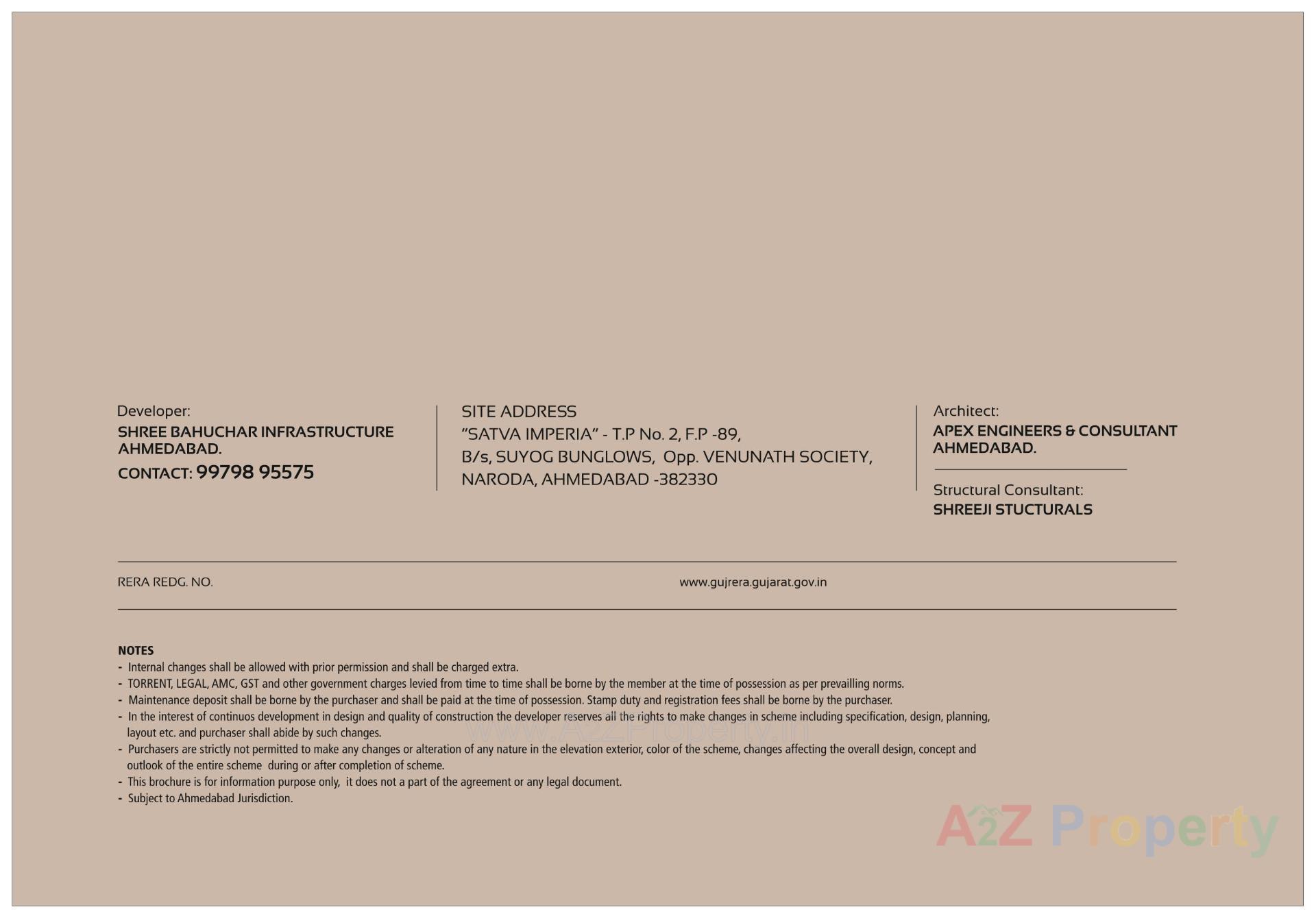  of real estate project Satva Imperia located at Naroda, Ahmedabad, Gujarat